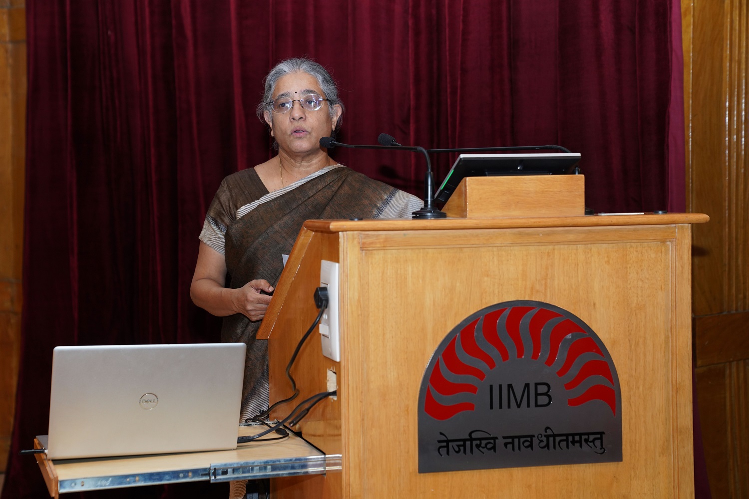 Dr. Rama Jayasundar, Professor and Head, Department of NMR and MRI Facility, All India Institute of Medical Sciences, New Delhi, delivers a lecture on, ‘Ayurvedic Framework for Wellness’ at IIM Bangalore, on 13th November 2025.
