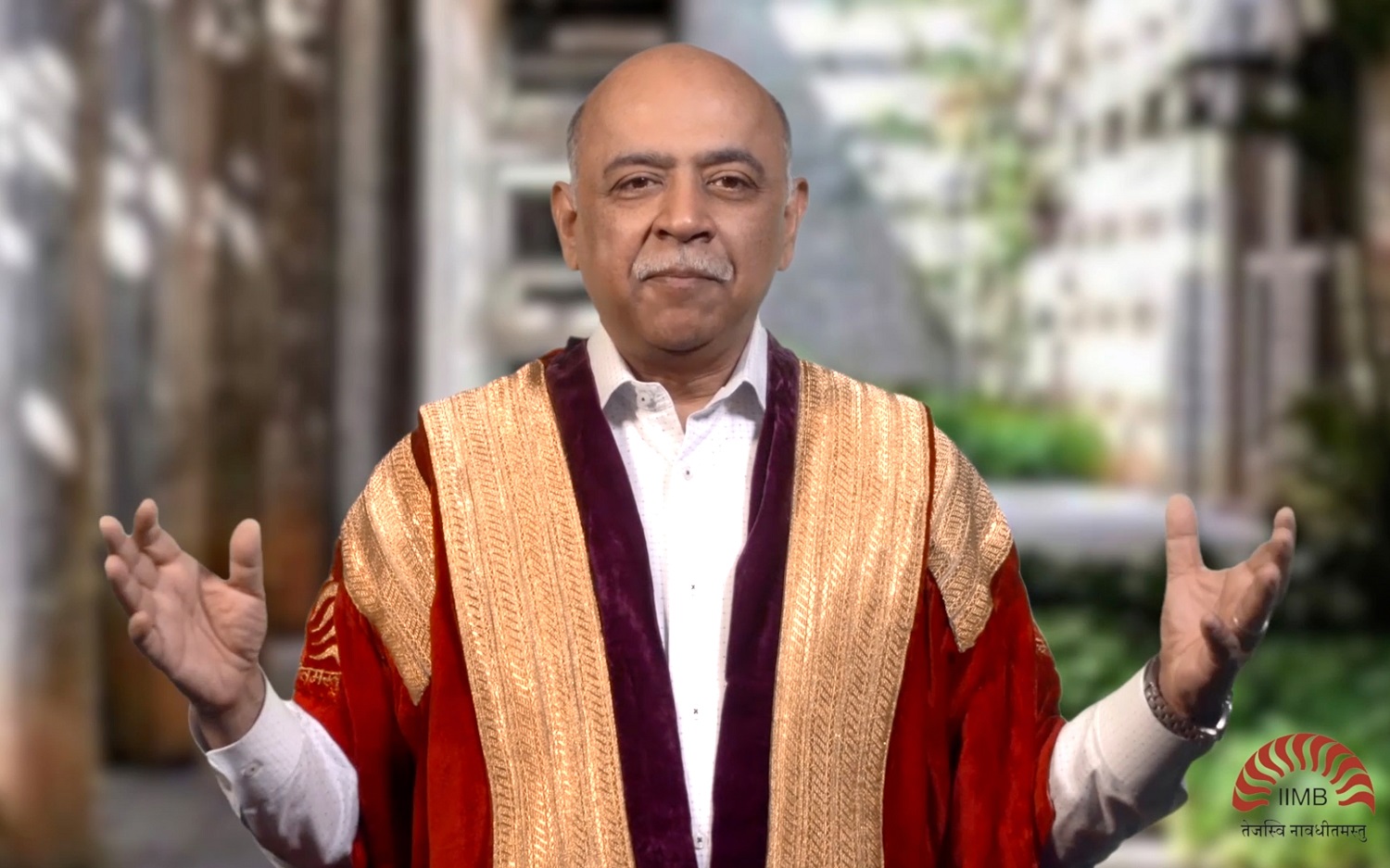 Dr. Arvind Krishna, Chairman and Chief Executive Officer, IBM, delivers the Convocation address at the 46th Convocation of IIMB, on April 16th, 2021.