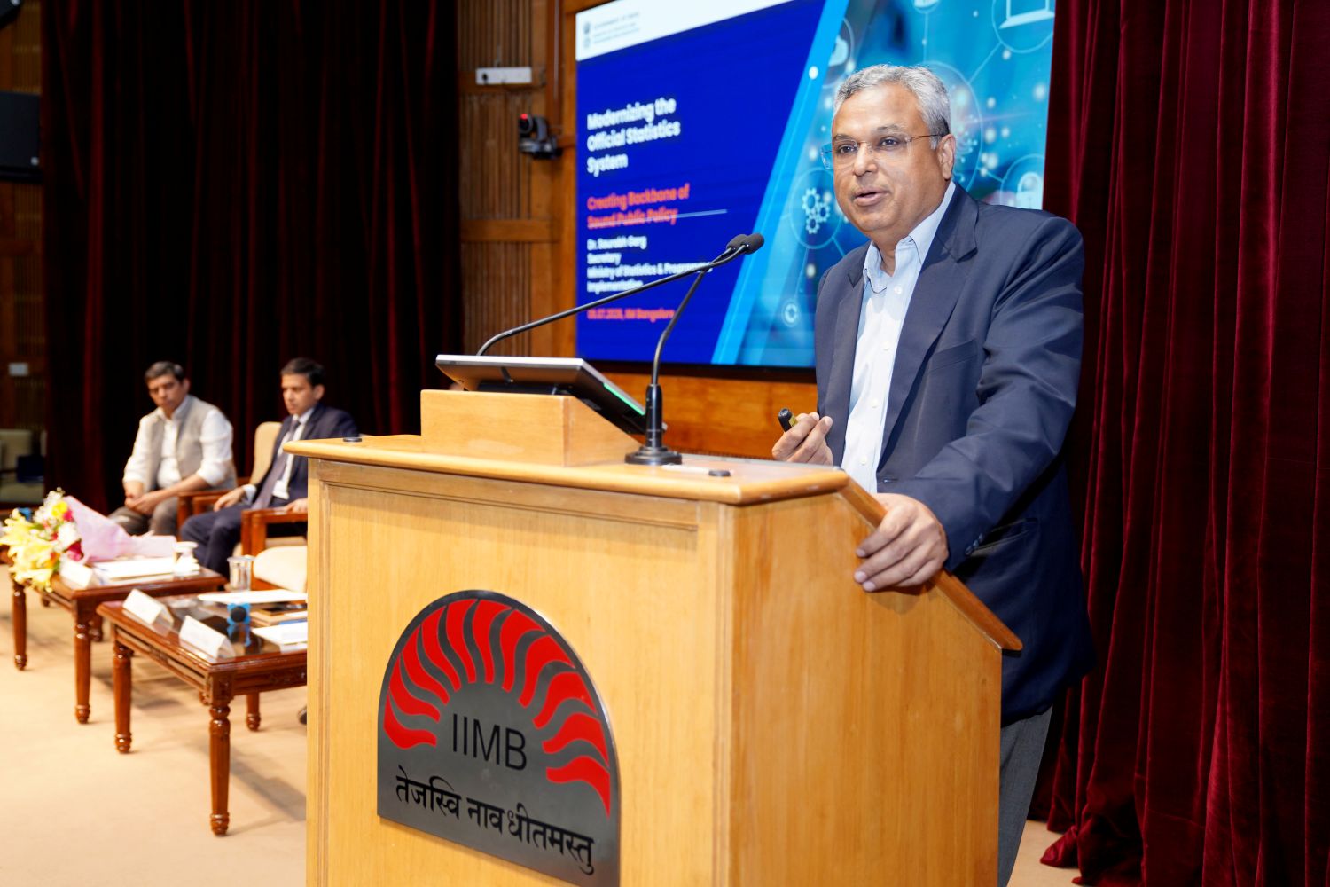 Dr. Saurabh Garg, Secretary, Ministry of Statistics and Programme Implementation, MoSPI, GoI, delivers the Eighth Foundation Day lecture on: 'Modernising the Official Statistics System — Creating the Backbone of Sound Public Policy'.  He noted, “Data is not just an asset; it is fast becoming a factor of production, especially given the fact that data is the raw material for artificial intelligence.”
