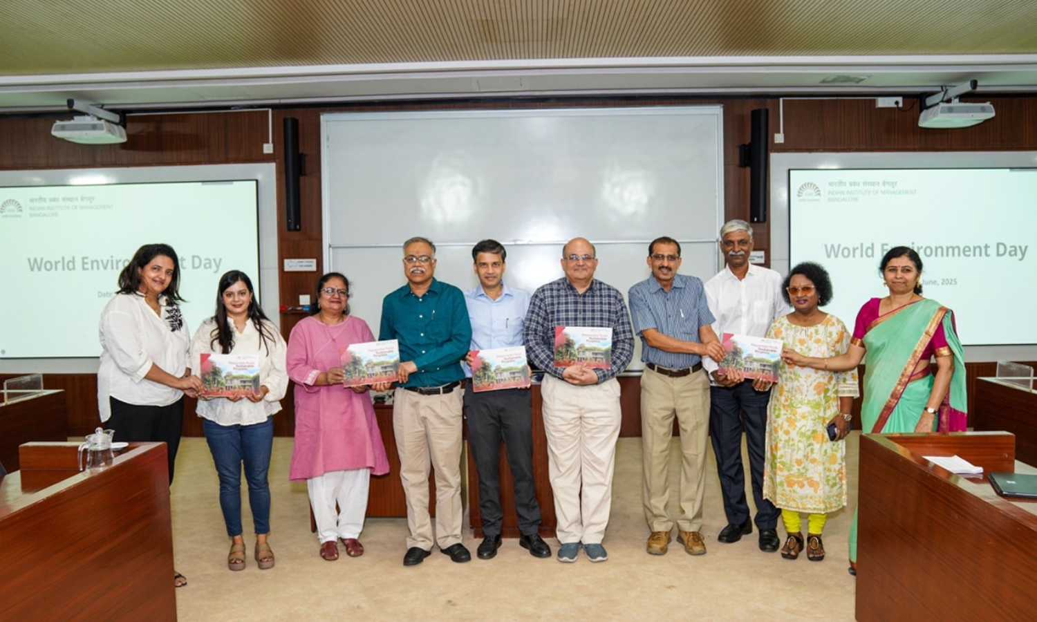 A snapshot of the IIMB Sustainability Report release.