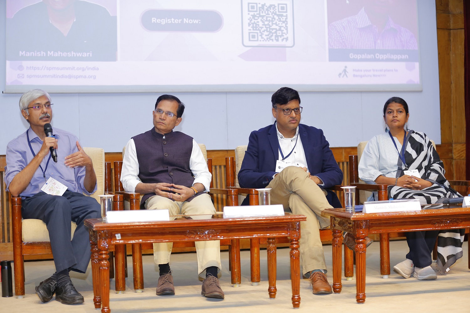 (L-R) Prof. Amit Prakash, IIIT Bangalore; Gopalan Oppliappan, Head of AI Excellence, Intel; Manish Maheshwari, Co-founder, Fanory.ai and Dr. Madalasa Venkatraman, Sr. Director, Data science, Oracle at the panel discussion on “Ethical and Legal Aspects of AI”.