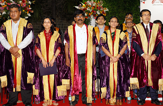 Chairs of various programmes during the 43rd Convocation at IIM Bangalore on March 17.