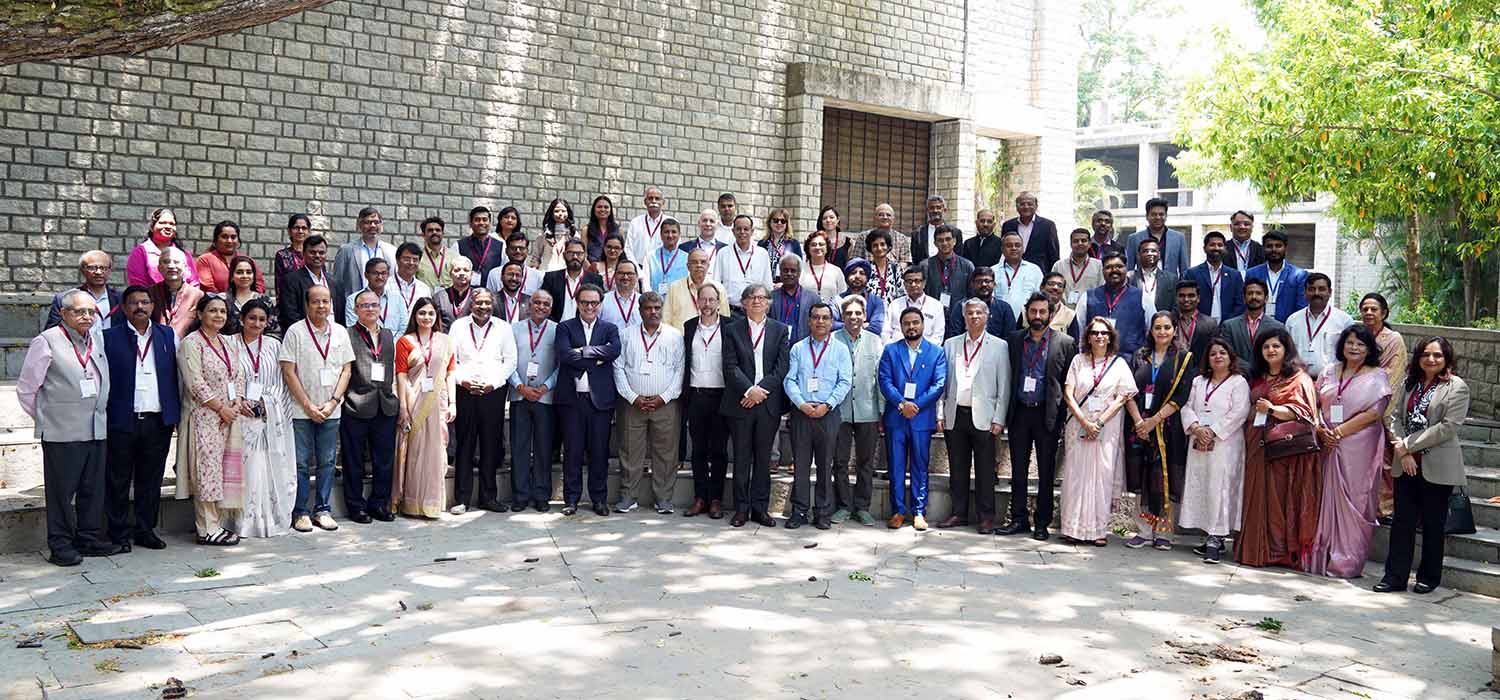 A group picture of senior leaders, academic decision-makers, and panellists at the third edition of the European Foundation for Management Development (EFMD) Symposium in India in-partnership with IIMB.