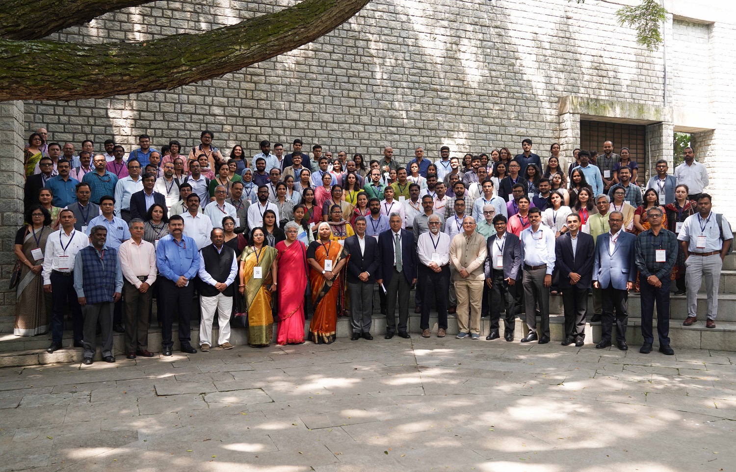 A group photo of the guests, speakers and other participants, along with IIMB faculty, at the National Symposium on ‘How NSS Surveys Have Influenced Public Policy’, held at IIM Bangalore on 9th October 2025.