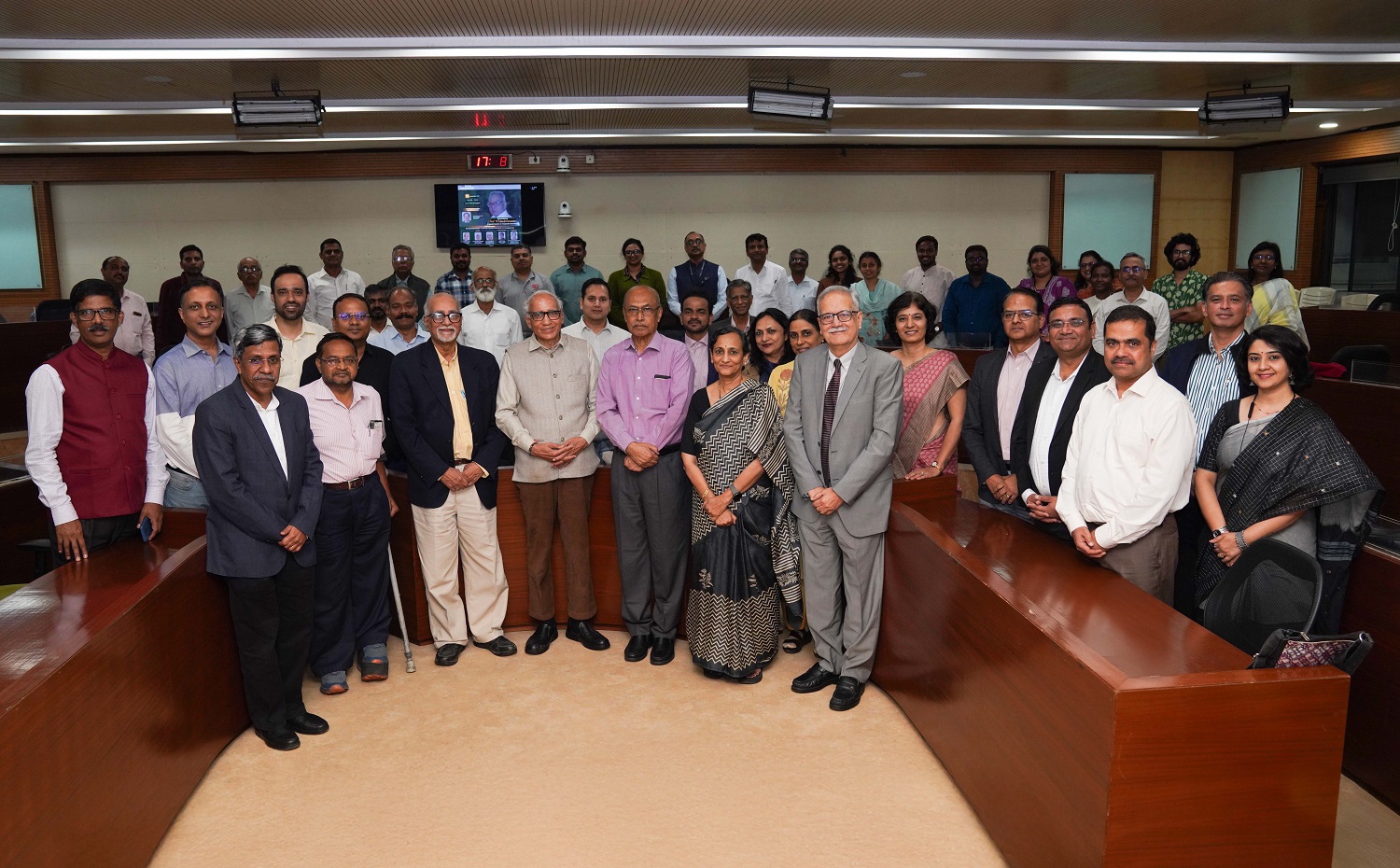 A group picture of participants at the CCGS event held in honour of Prof. N. Balasubramanian and his lasting contributions to corporate governance.