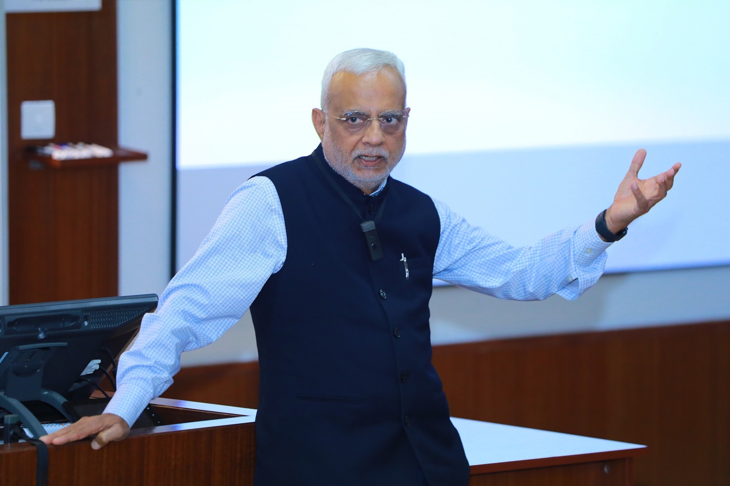 Hasmukh Adhia, Former Finance Secretary, Government of India, speaks on ‘GST Policy Design & Implementation’, during the XVIII International Conference on Public Policy & Management held by IIMB’s Centre for Public Policy, on 23rd August 2023.