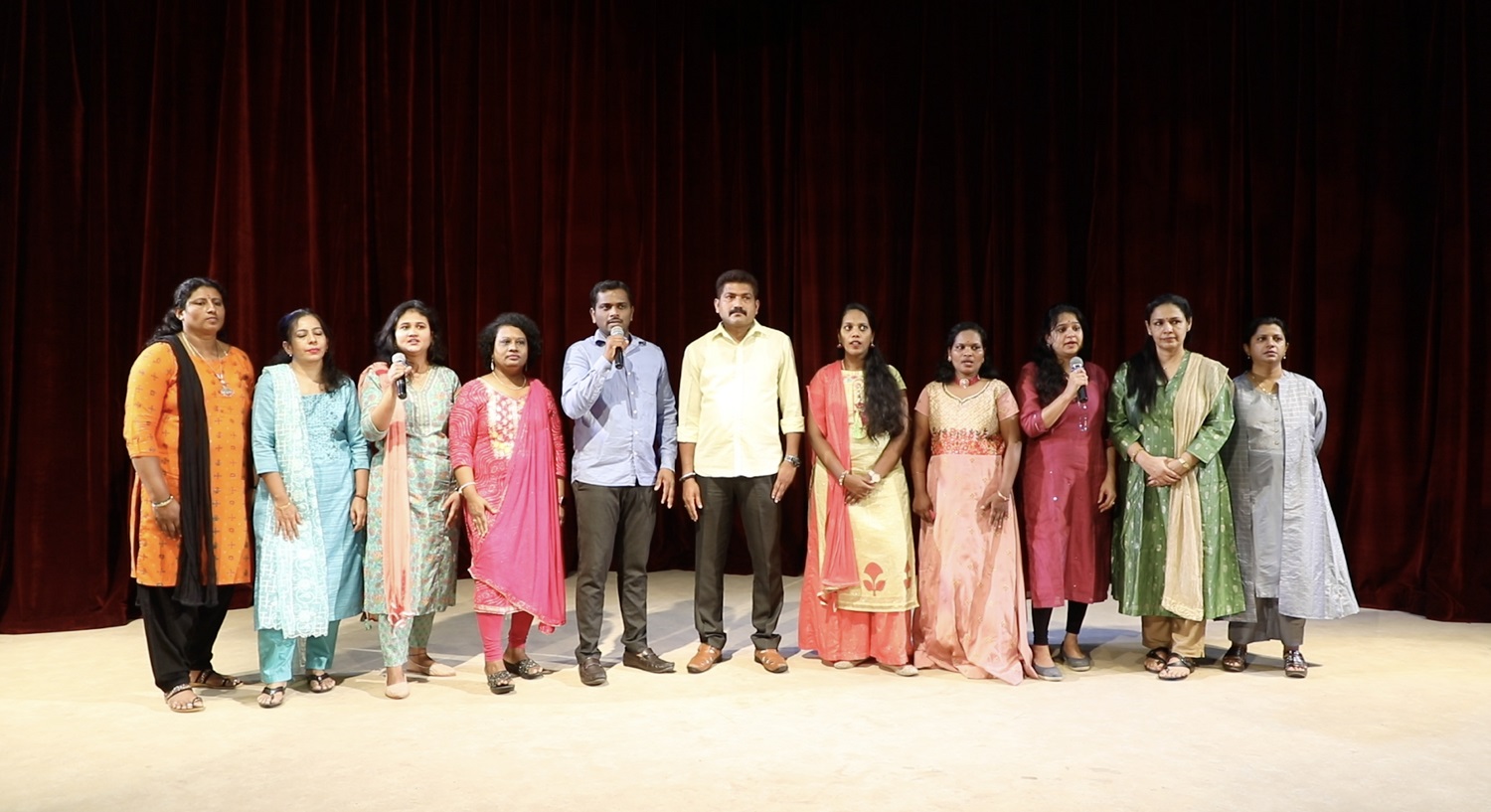 Members of the Staff Recreation Club at IIMB celebrate Republic Day with a cultural programme.