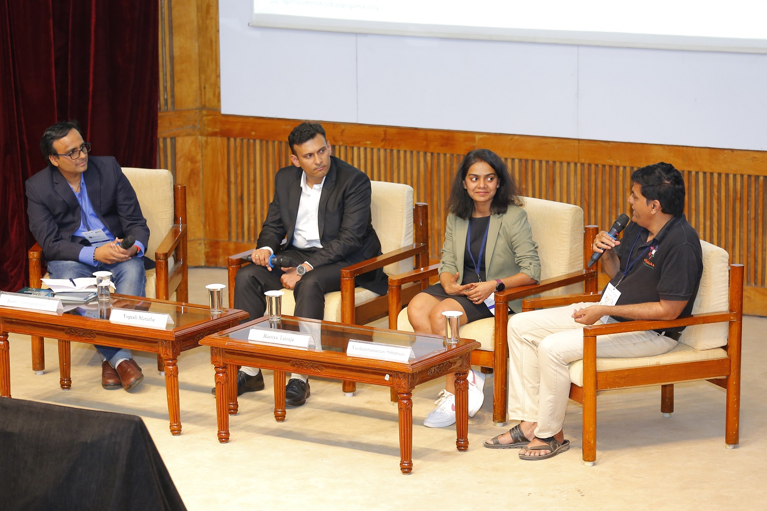 (L-R) Kartik Suryanarayan, Principal Product Consultant at Ellucian; Yogesh Marathe, Software Product Manager at Intel Corporation; Ramya Tanuja, Senior Product Manager at Booking Holdings (NASDAQ:BKNG); and Venkataramanan Sriraman, Co-founder/Trustee of eVidyaloka Trust, participated in the panel discussion on "ISPMA Impact - Fuelling My Product Leadership Journey.