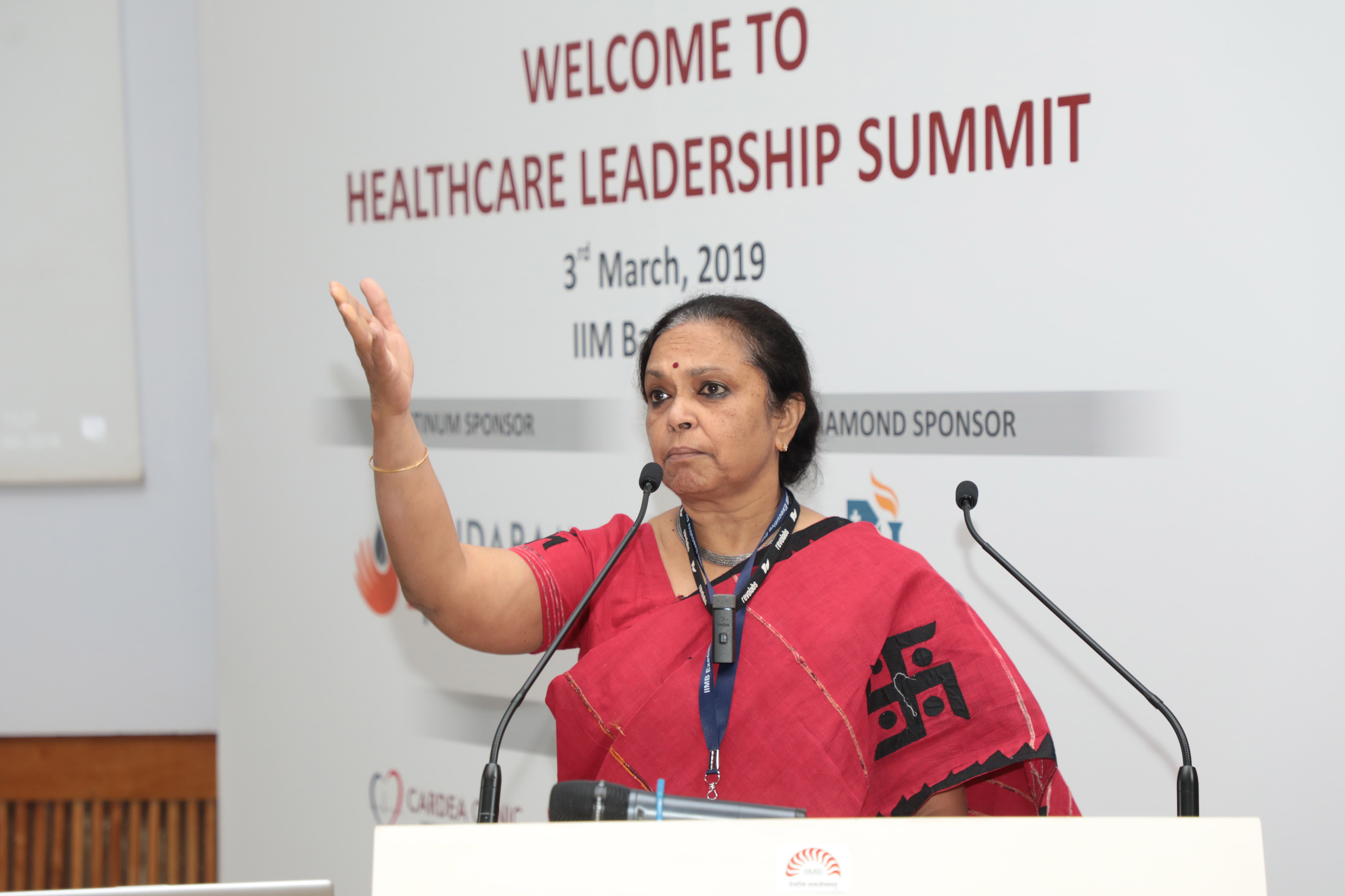 K. Sujatha Rao, author and former Union Secretary of the Ministry of Health and Family Welfare, Government of India, delivers the keynote address.
