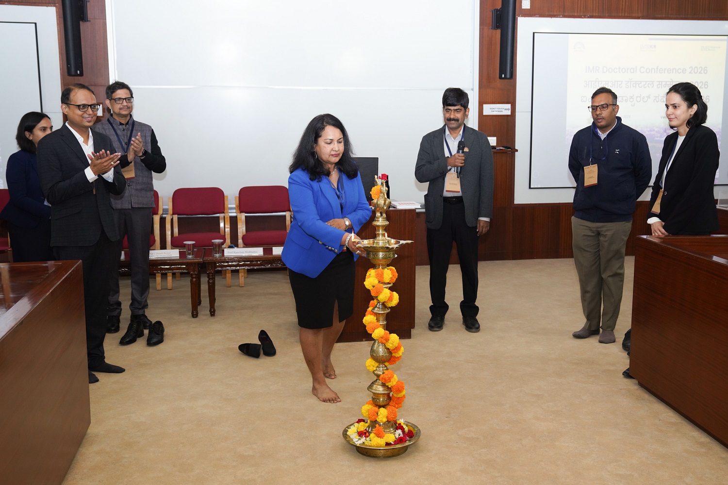 Prof. Vanitha Swaminathan, Thomas Marshall Professor of Marketing and Director, Center for Branding at the University of Pittsburgh School of Business, during the inauguration of the IMR Doctoral Conference 2026, organized by Indian Institute of Management Bangalore’s quarterly journal IIMB Management Review and the Office of the Doctoral Programme, being held on 9th and 10th January 2026.