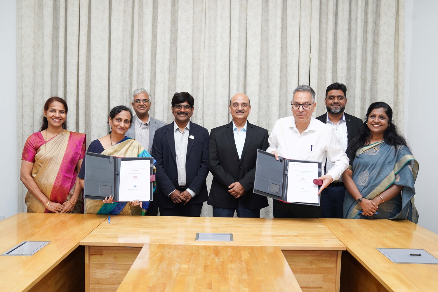 IIMB and Steel Authority of India Limited (SAIL) formally signed a 2-year Agreement on 3rd September 2025 to deliver Executive Education Programmes (Open and Custom), in the presence of the Director IIMB, Director SAIL, and staff from the Executive Education Programmes Office.