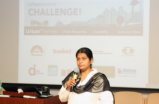 Dr. Jagan Shah, Director, NIUA, delivers the keynote address at Urban Venture Challenge 2016