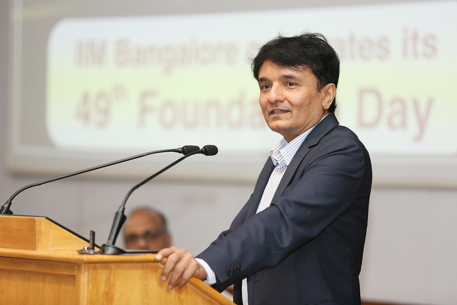 Mr M. D. Ranganath, Member of the Board of Governors, IIMB, addresses the audience.