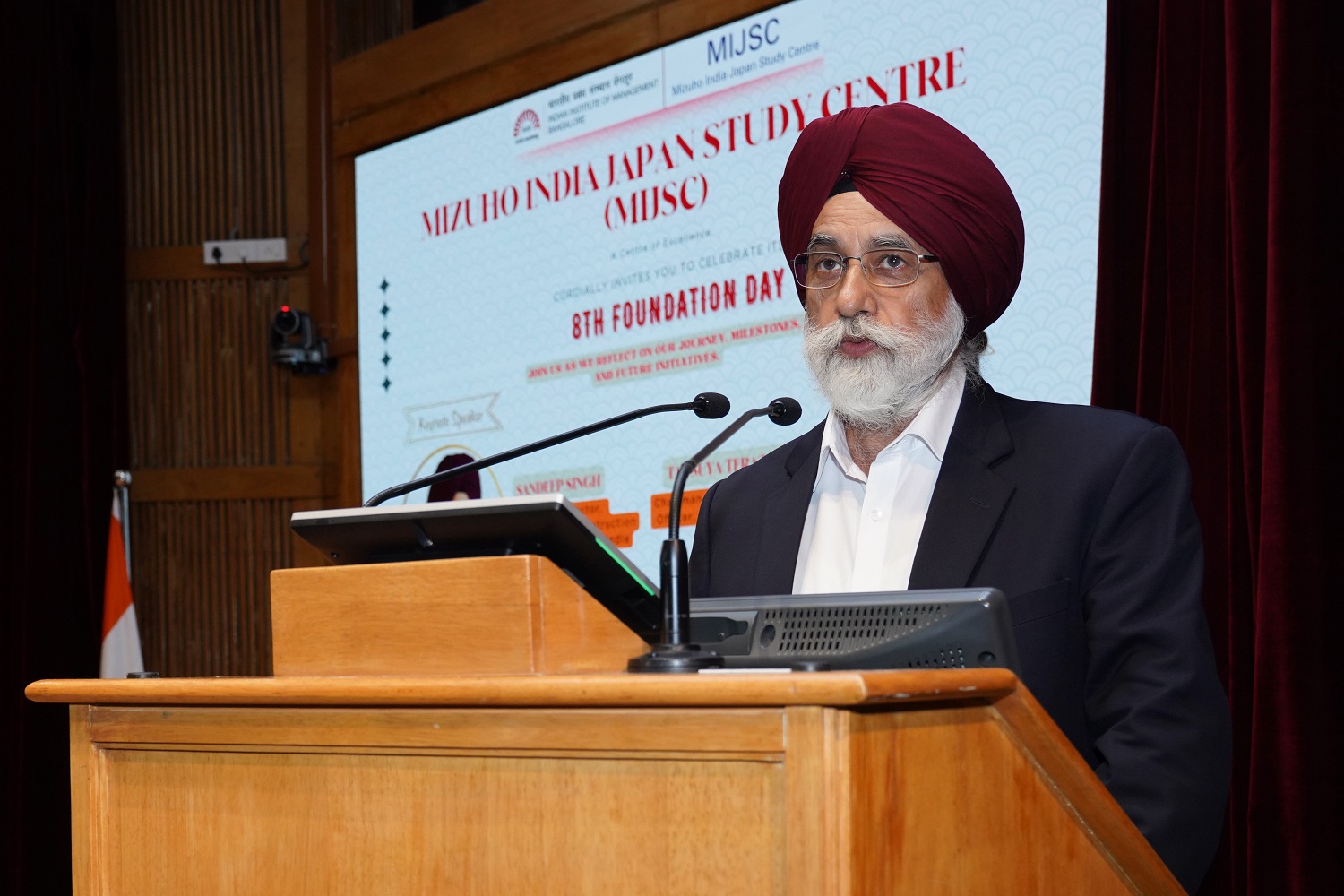 Mr. Sandeep Singh, MD, Tata Hitachi Construction Machinery, delivering the keynote on trust, adaptability, and deeper India–Japan collaborations.