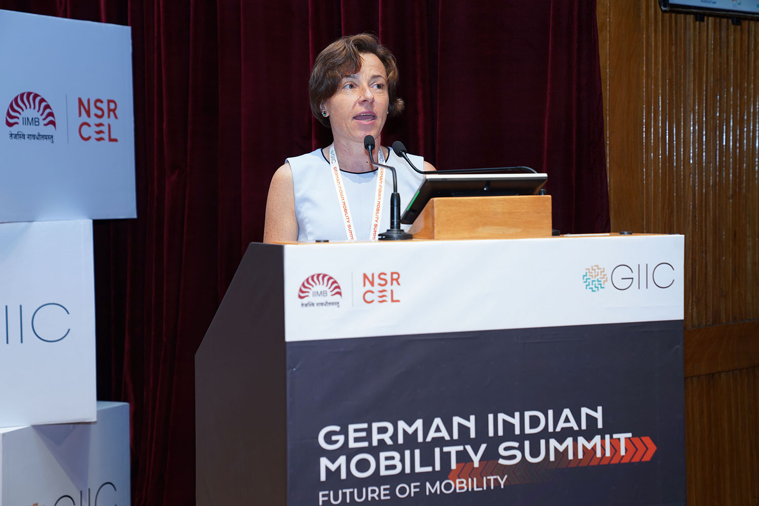 Annett Baessler, Deputy Consul General, Consulate General of the Federal Republic of Germany in Bengaluru, at the German Indian Mobility Summit 2026 at IIM Bangalore, on 26th May 2026.