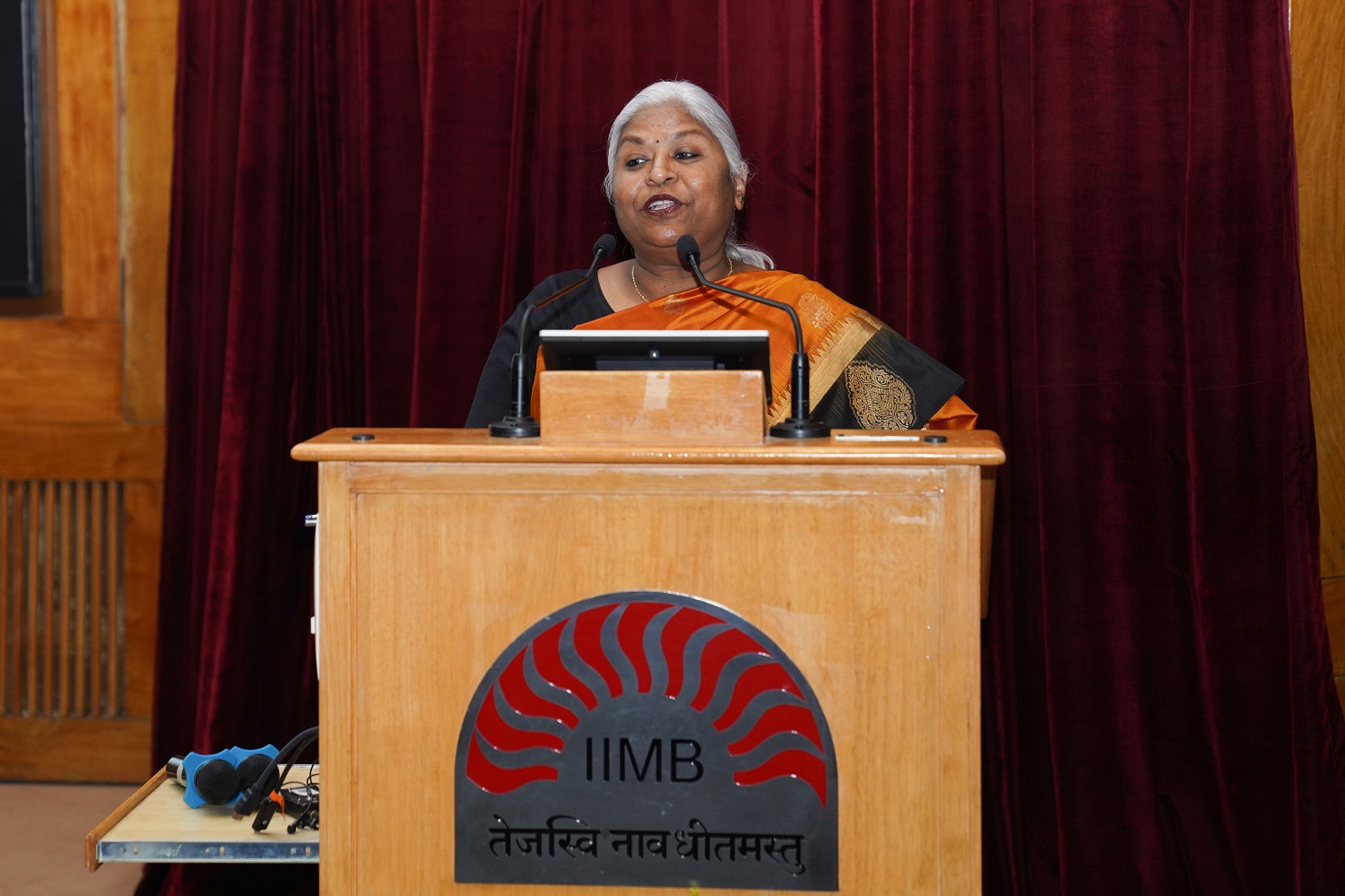 Ms. Geeta Singh Rathore, Director General, National Sample Survey, addresses the audience during the event.