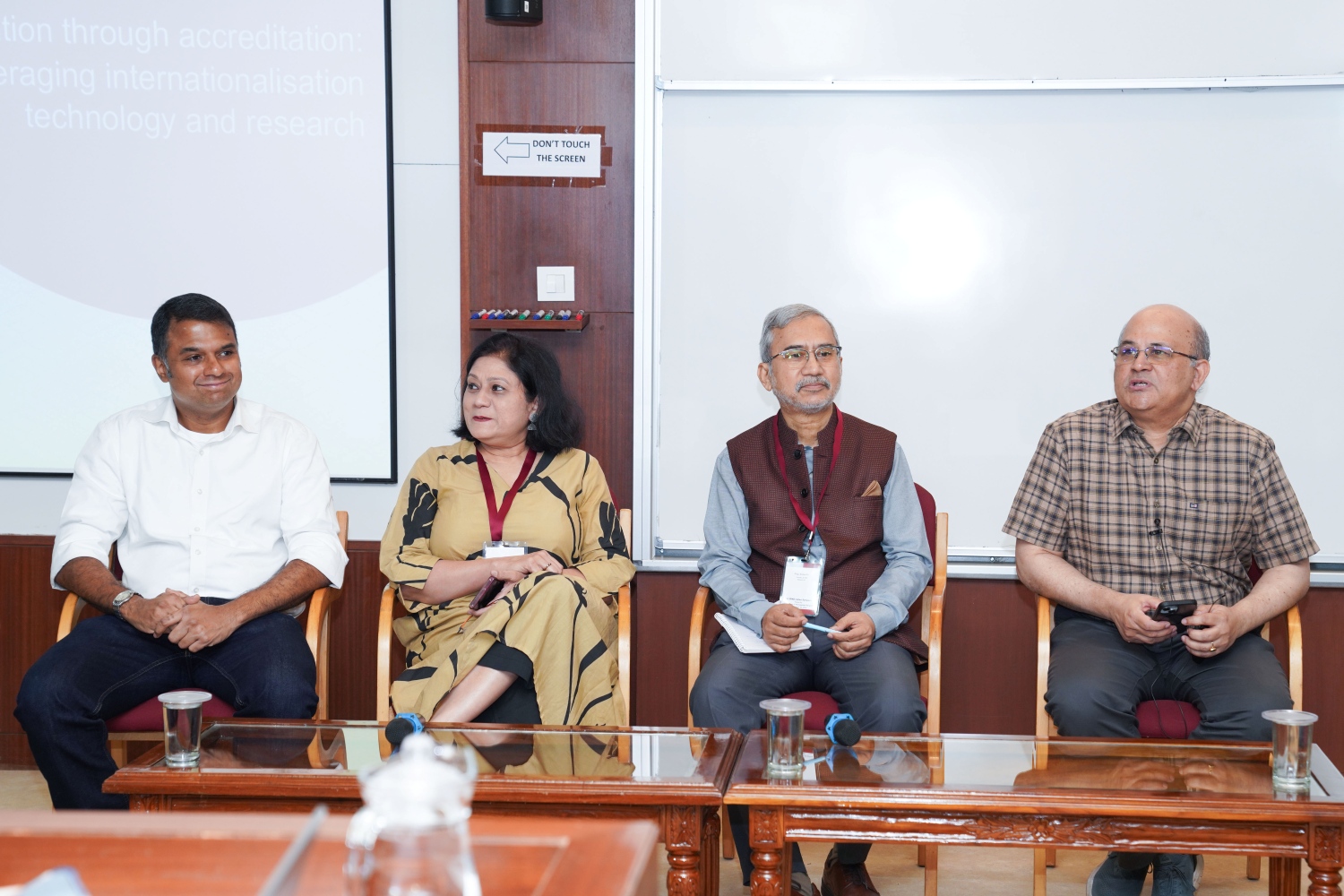 (L-R): The panel discussion includes Karthik Shashidhar, PGDM’ 06, IIMB, and Co-founder & CEO, Babbage Insight; Rohini Srivathsa, Former CTO, Microsoft South Asia; Prof. Rahul Dé, former faculty, Information Systems area, IIMB, and Founder & CEO, Memoric AI and Prof. Rishikesha T. Krishnan, Strategy area, IIMB as the moderator. The session examines how AI is reshaping management education through simulation, synthetics data, and adaptive learning design. Panellists highlight the need to prioritize core knowledge, critical thinking, and responsible AI use in classroom. 