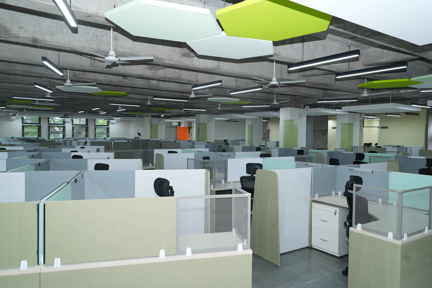 The PhD Students' Cubicles workspace at IIMB Library, featuring over 140 individual cubicles, is designed to foster collaboration and research productivity.