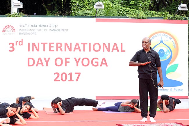 IIM Bangalore celebrates International Yoga Day on campus