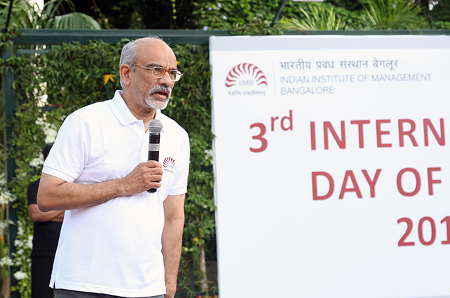 IIM Bangalore celebrates International Yoga Day on campus