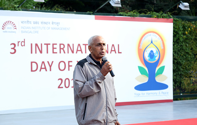 IIM Bangalore celebrates International Yoga Day on campus