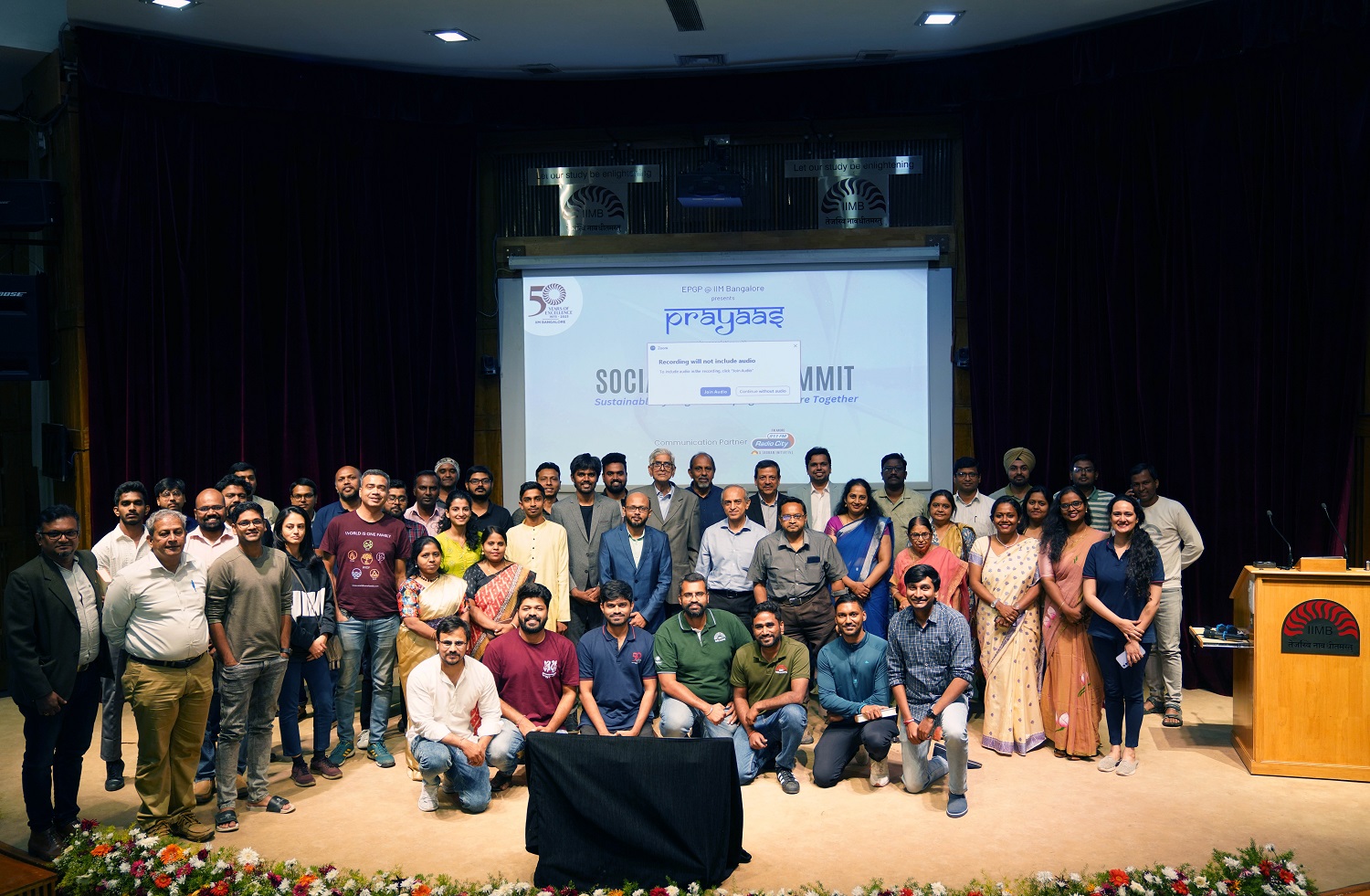 Prayaas Day 2024 saw active participation from the IIM Bangalore community.