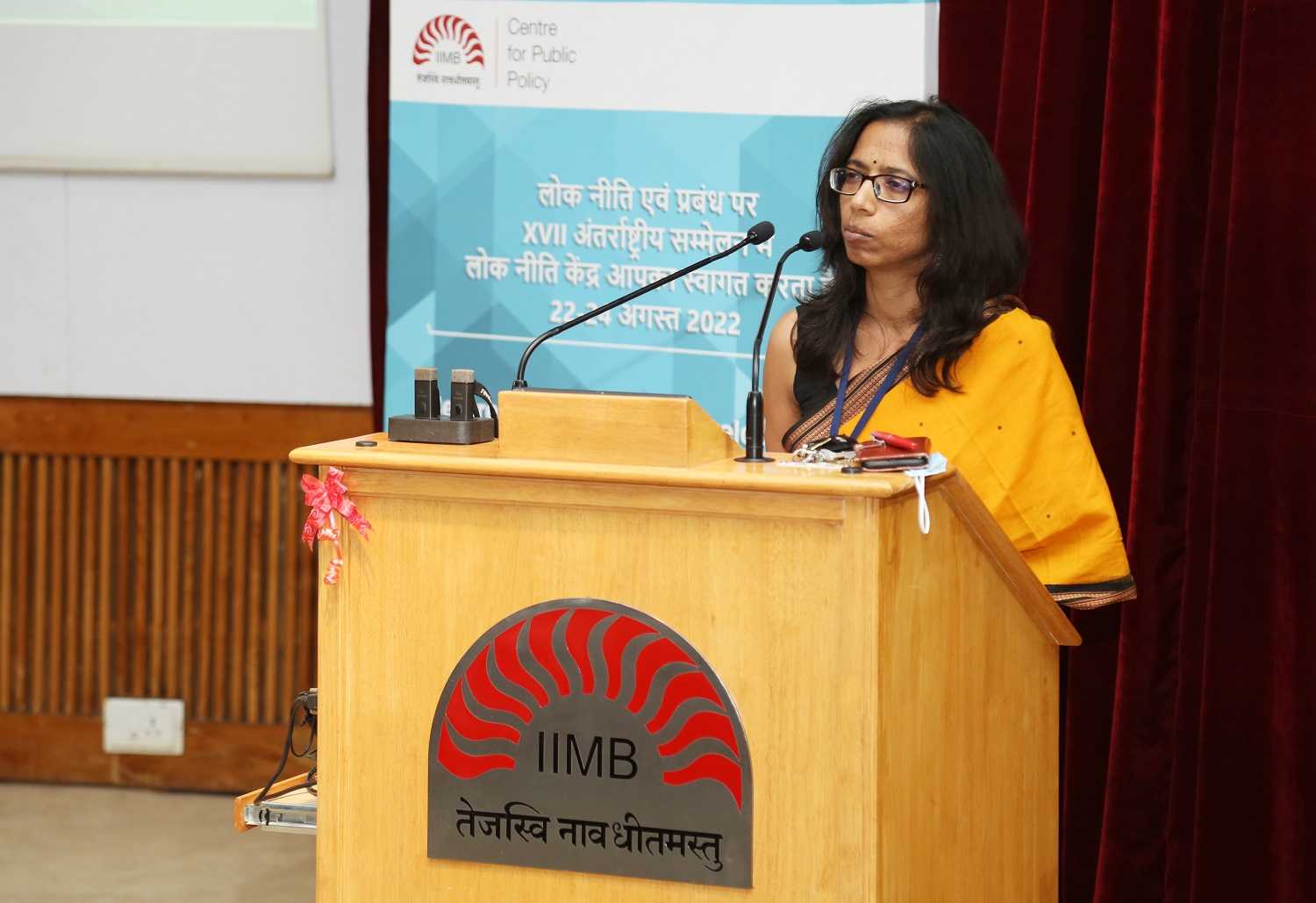 Prof. Hema Swaminathan, faculty, Centre for Public Policy, moderates the session on ‘Inclusivity of Public Policy in India’ led by Dr. Virginius Xaxa, Visiting Professor, Institute for Human Development, New Delhi, at the CPP conference on 24th August.