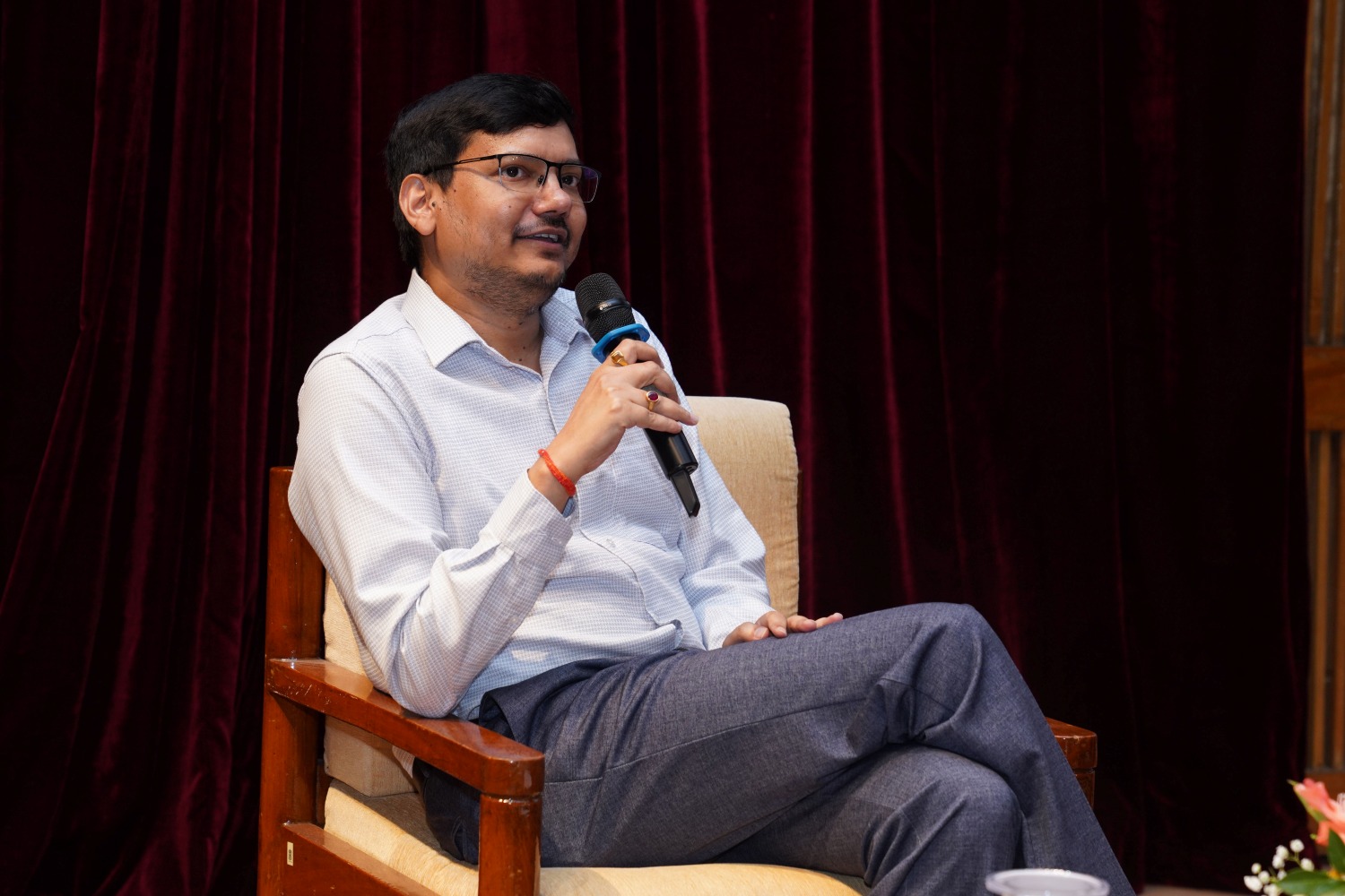 Prof. Jang Bahadur Singh, Information Systems and Analytics area, IIM Tiruchirappalli, moderates the panel discussion examining India’s rapid digital transformation alongside the growing cyber threat landscape.