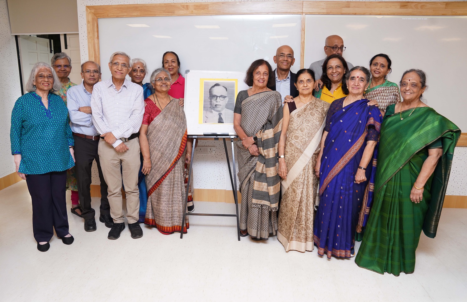 Family members of Prof. M R Krishnamurthy after the Prof. M R Krishnamurthy Memorial Lecture on the concluding day of the CPP Conference on Public Policy & Management, at IIM Bangalore on 21 August 2025.