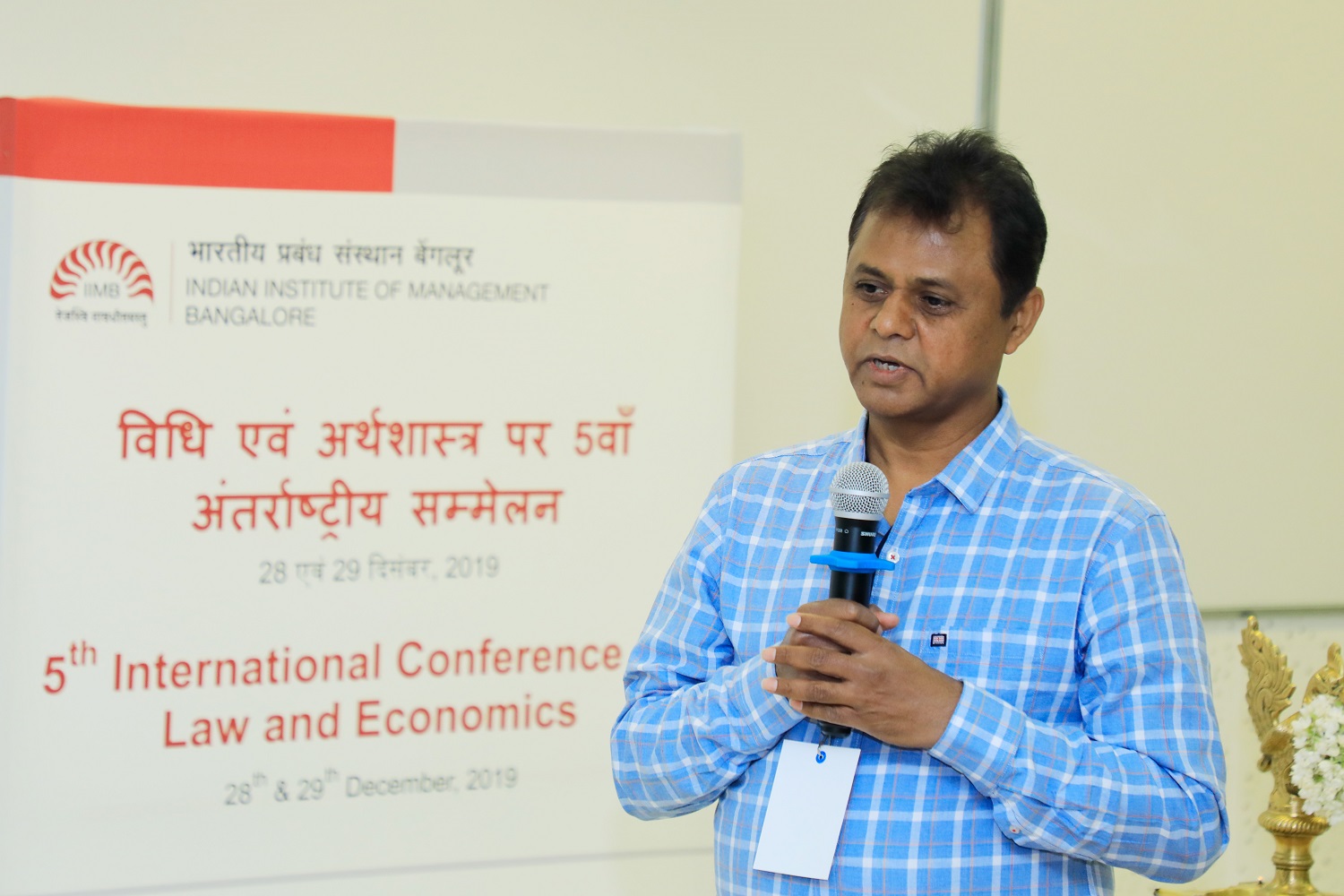 Prof. Panta Murali Prasad, IIT Kanpur, at the Fifth International Conference on Law and Economics.