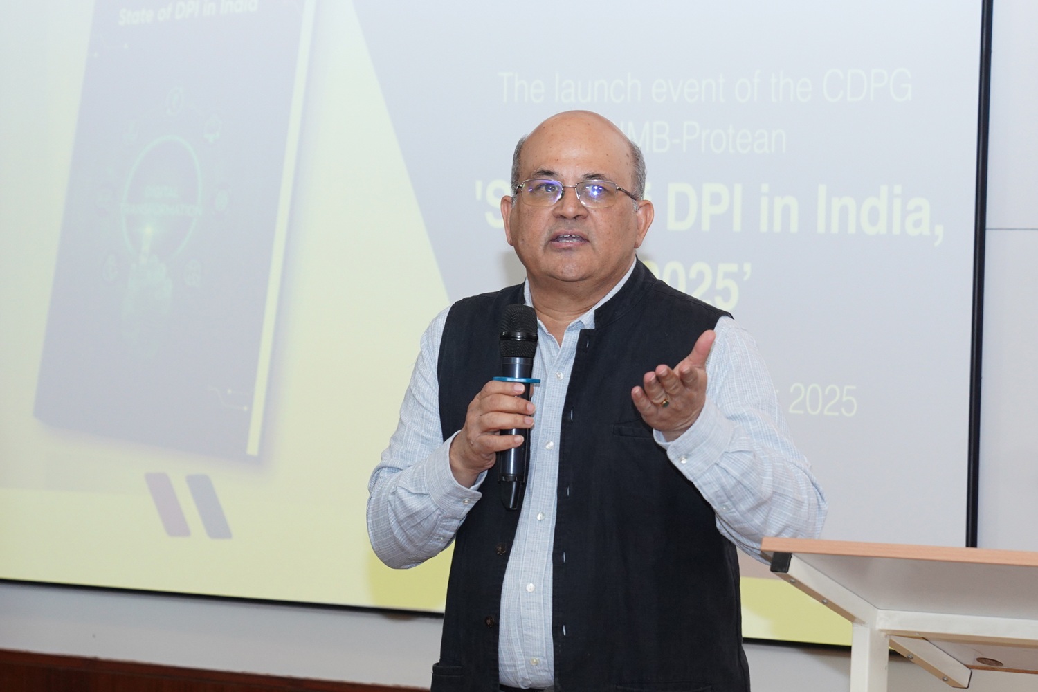 Prof. Rishikesha T. Krishnan provided context regarding the establishment of the Centre for Digital Public Goods (CDPG) at IIMB.
