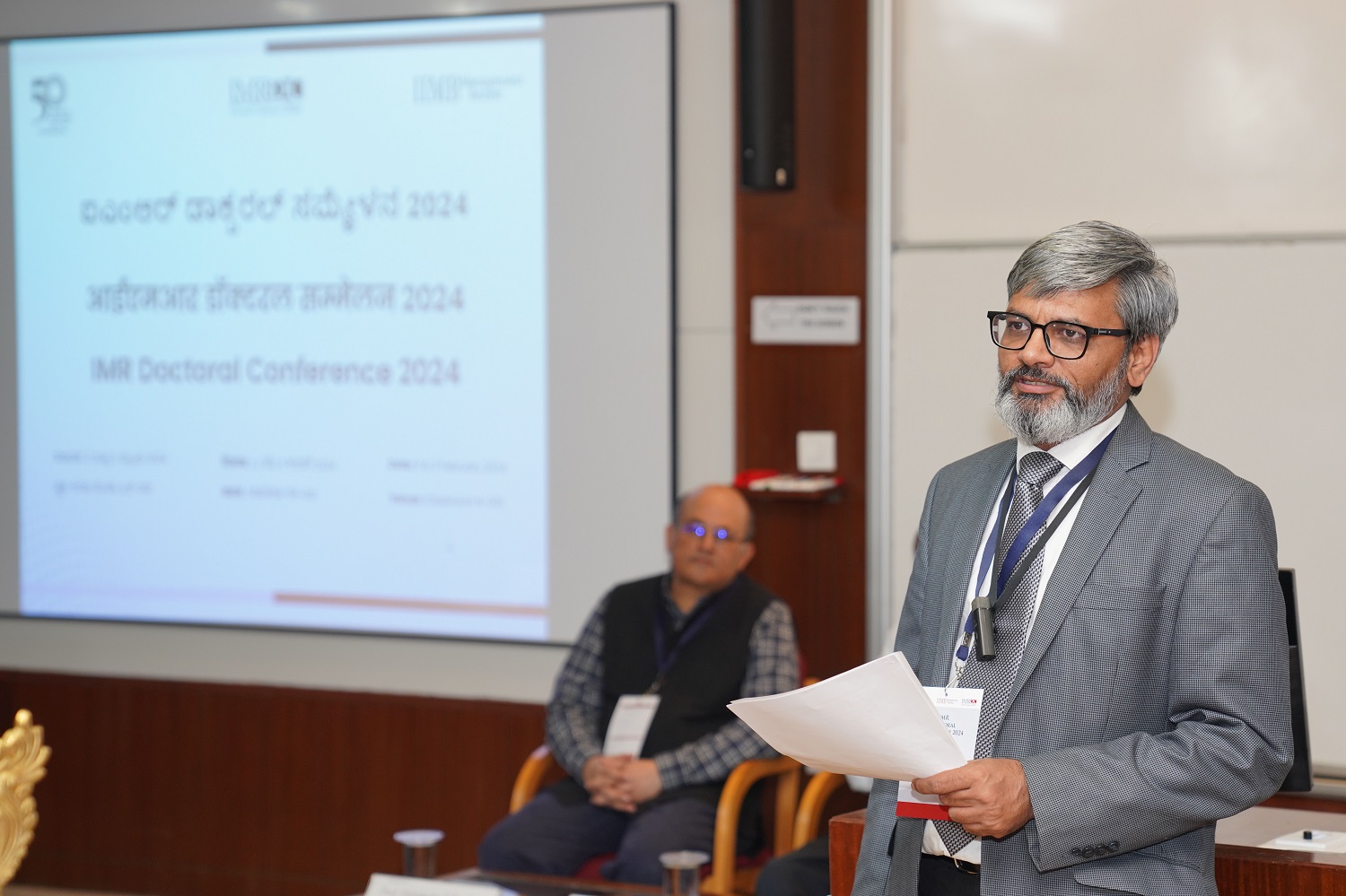 Conference Chair and IIMB faculty from the Organizational Behavior & Human Resources Management area, Professor Apurva Sanaria, introduces the theme and background of IMRDC 2024.