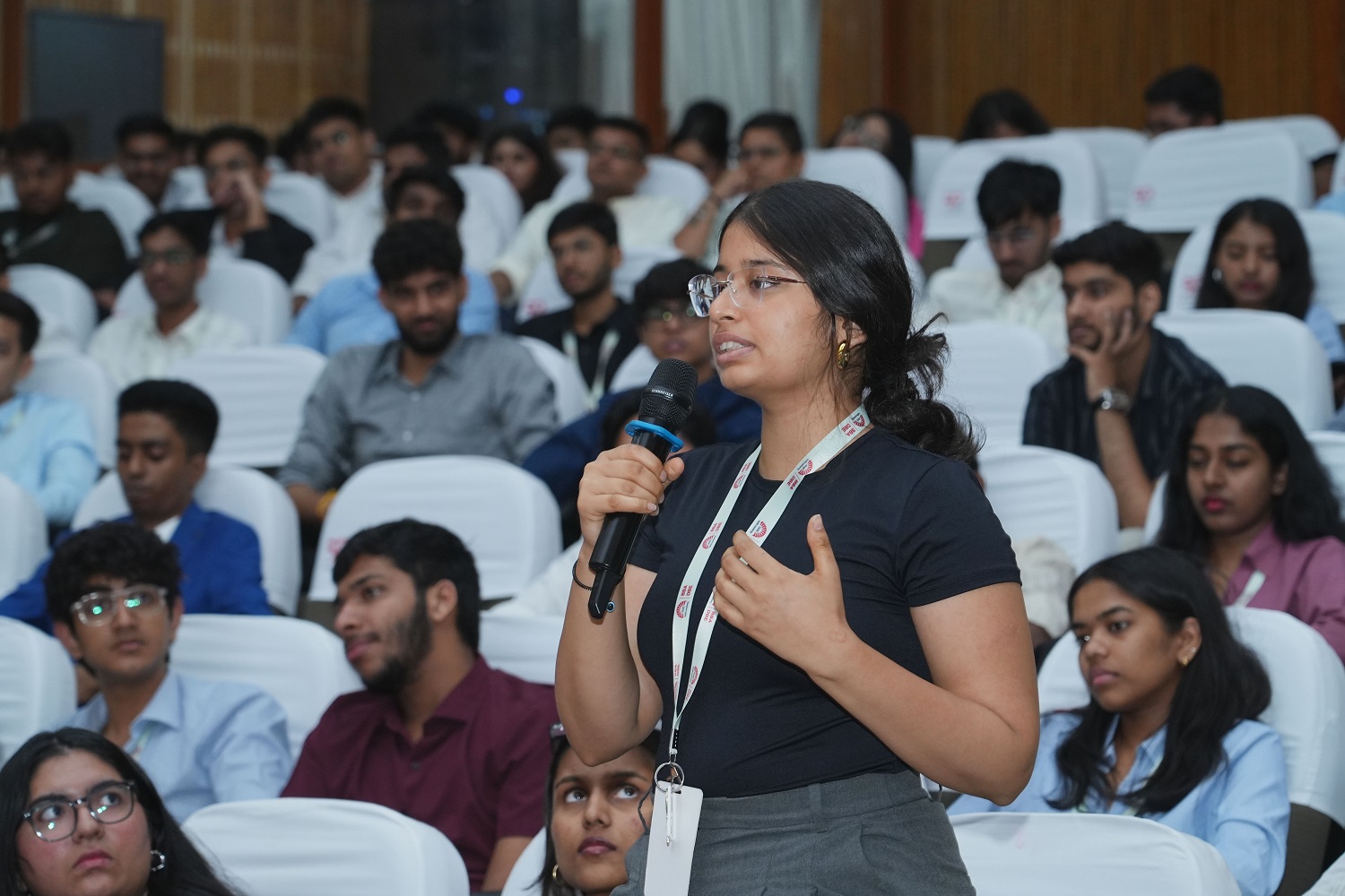 Panelists engage with the audience during a dynamic Q&A session at the discussion.