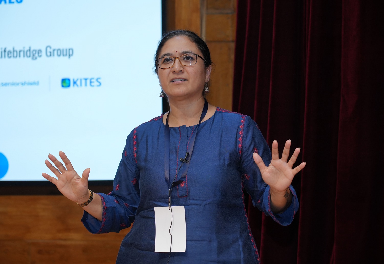 Dr. Reema Nadig, Co-Founder, Director & Group COO, KITES, engages the audience with her observations on ‘Healthcare beyond hospitals’. 