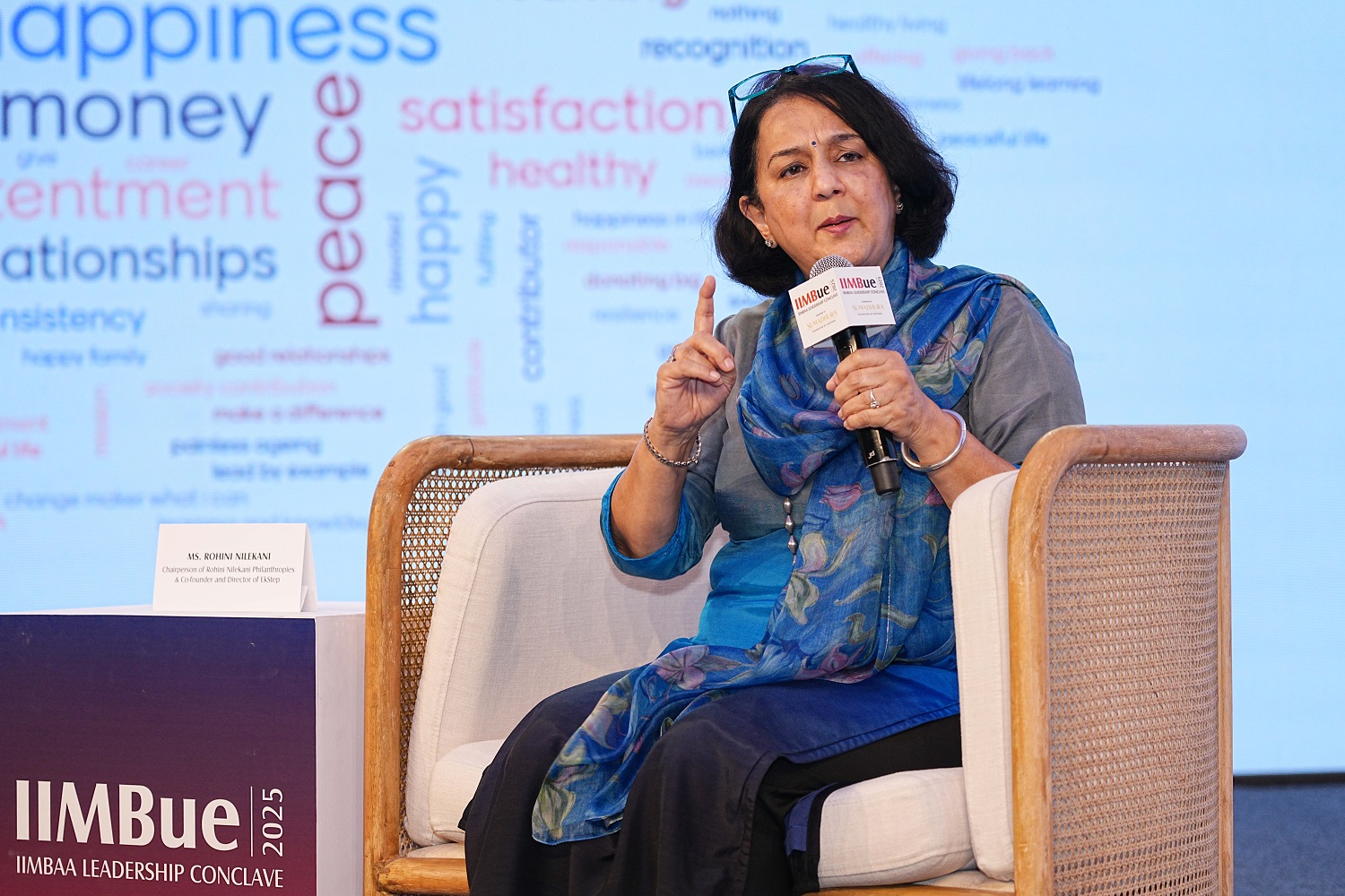 Rohini Nilekani, Chairperson of Rohini Nilekani Philanthropies, delivered the keynote address on ‘Giving and Creating Impact’ at IIMBue 2025.