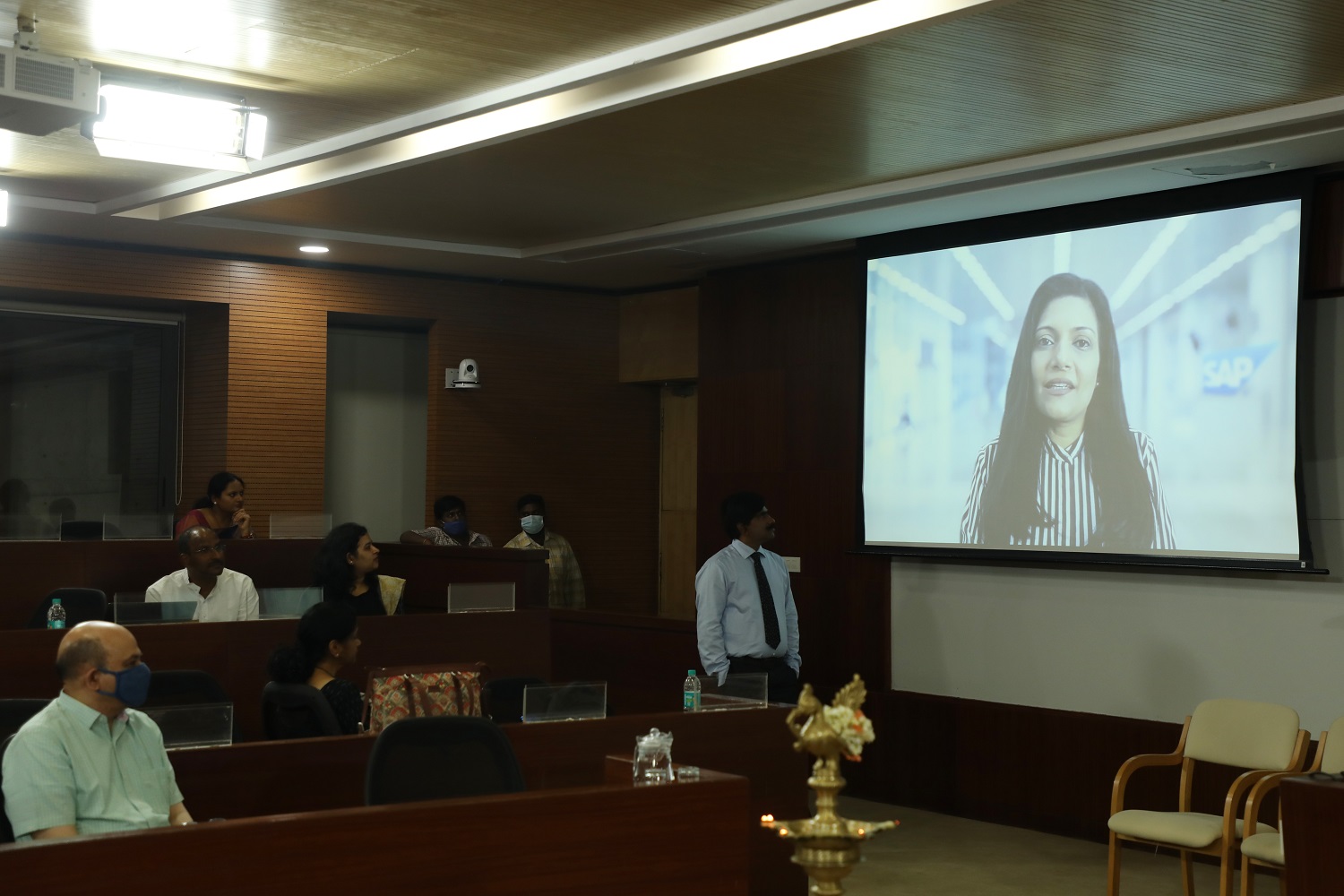 Sindhu Gangadharan, SVP, SAP User Enablement & MD, SAP Labs India, addresses the gathering.