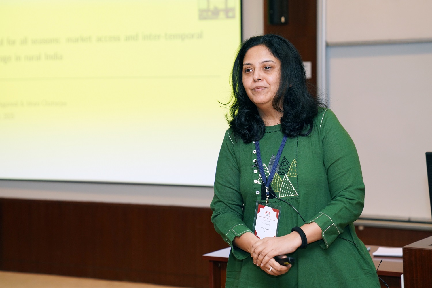 Prof. Shilpa Aggarwal, ISB, presented her paper titled, ‘A Road for all Seasons: Market Access and Inter-temporal Arbitrage in Rural India’.