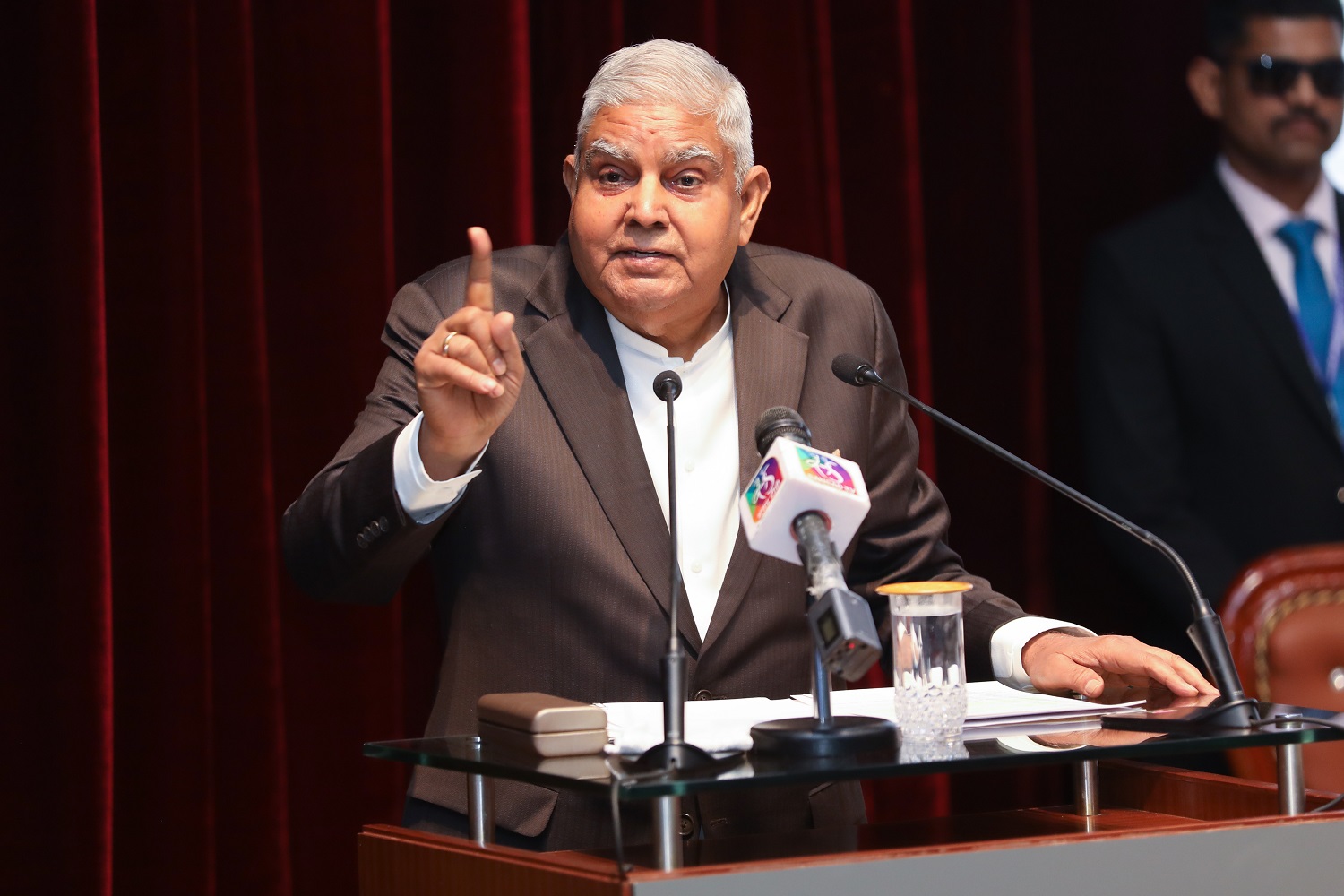 Shri Jagdeep Dhankar, Vice President of India, addresses the audience at the inauguration of MDC Block on IIMB’s second campus on 1ST March 2023. He congratulates IIMB for having made a significant contribution to the Indian economy.