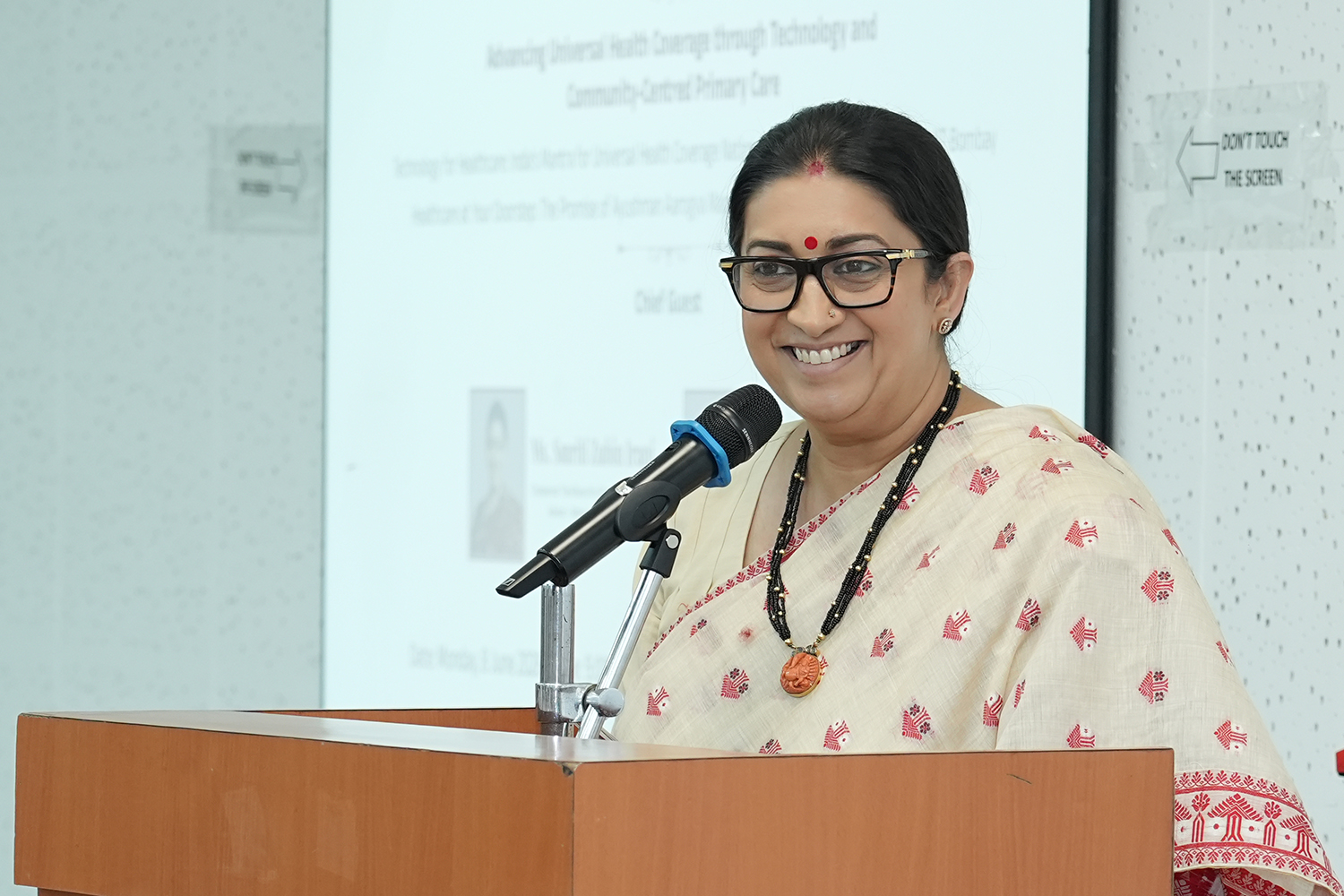 Ms. Smriti Zubin Irani, former Cabinet Minister, Chairperson of the Alliance for Global Good – Gender Equity and Equality, and Advisor to the Women's Collective Forum, calls for closer collaboration between research institutions, policymakers and implementation agencies to overcome the sizeable trust deficit observed in healthcare implementation on day one of EPHP 2026.