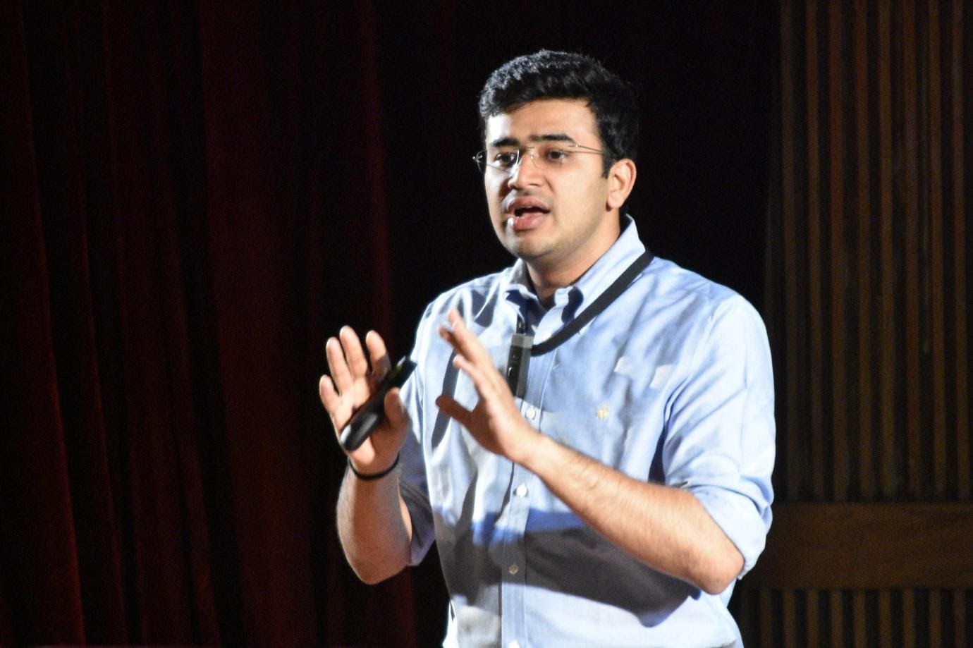 Tejasvi Surya, Advocate & Member of Parliament, speaks on ‘Urban Mobility Crisis & Need for an Exclusive Legislation for Bangalore’, at the TEDxIIMBangalore event, on December 21, 2019.