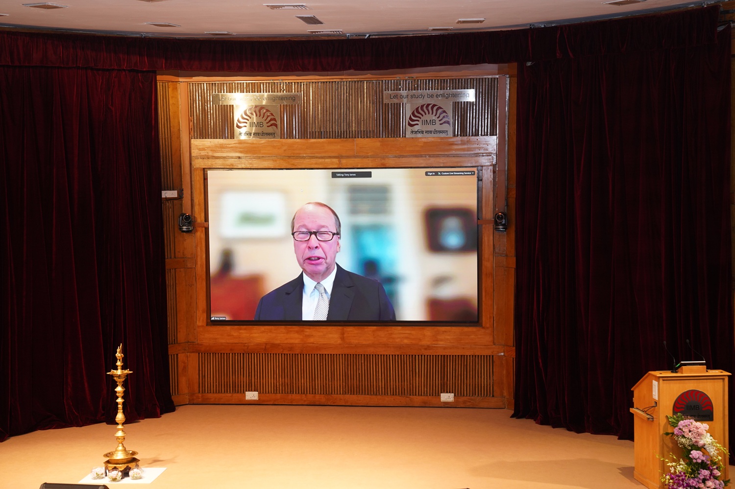 Mr. Hamilton Evans "Tony" James - former President, COO and Executive Vice Chairman, Blackstone, shared his reflections in a special virtual address marking the launch of the Tony James Centre at IIM Bangalore.
