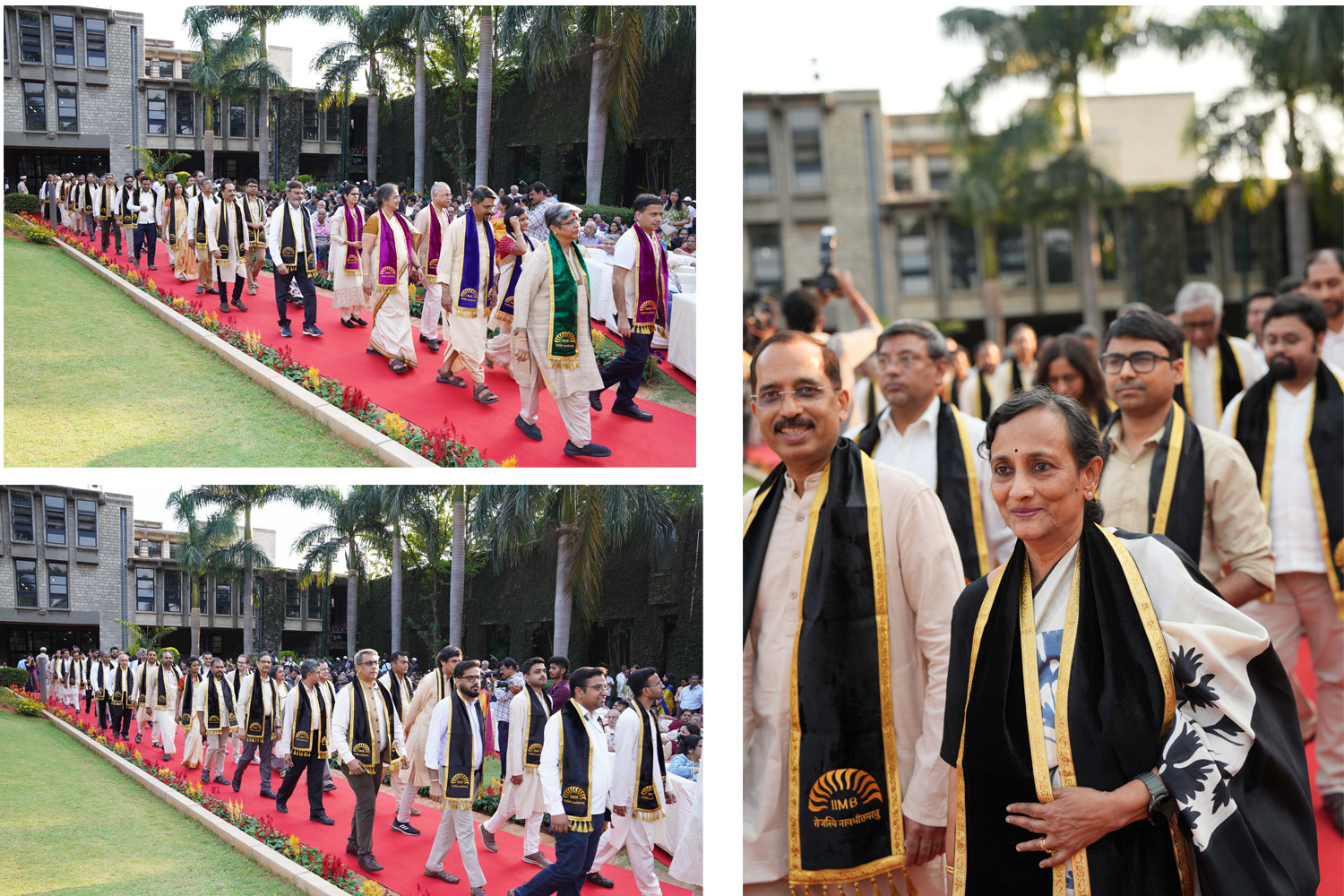 IIM Bangalore’s 51st Convocation procession enters the venue, led by Institute faculty.