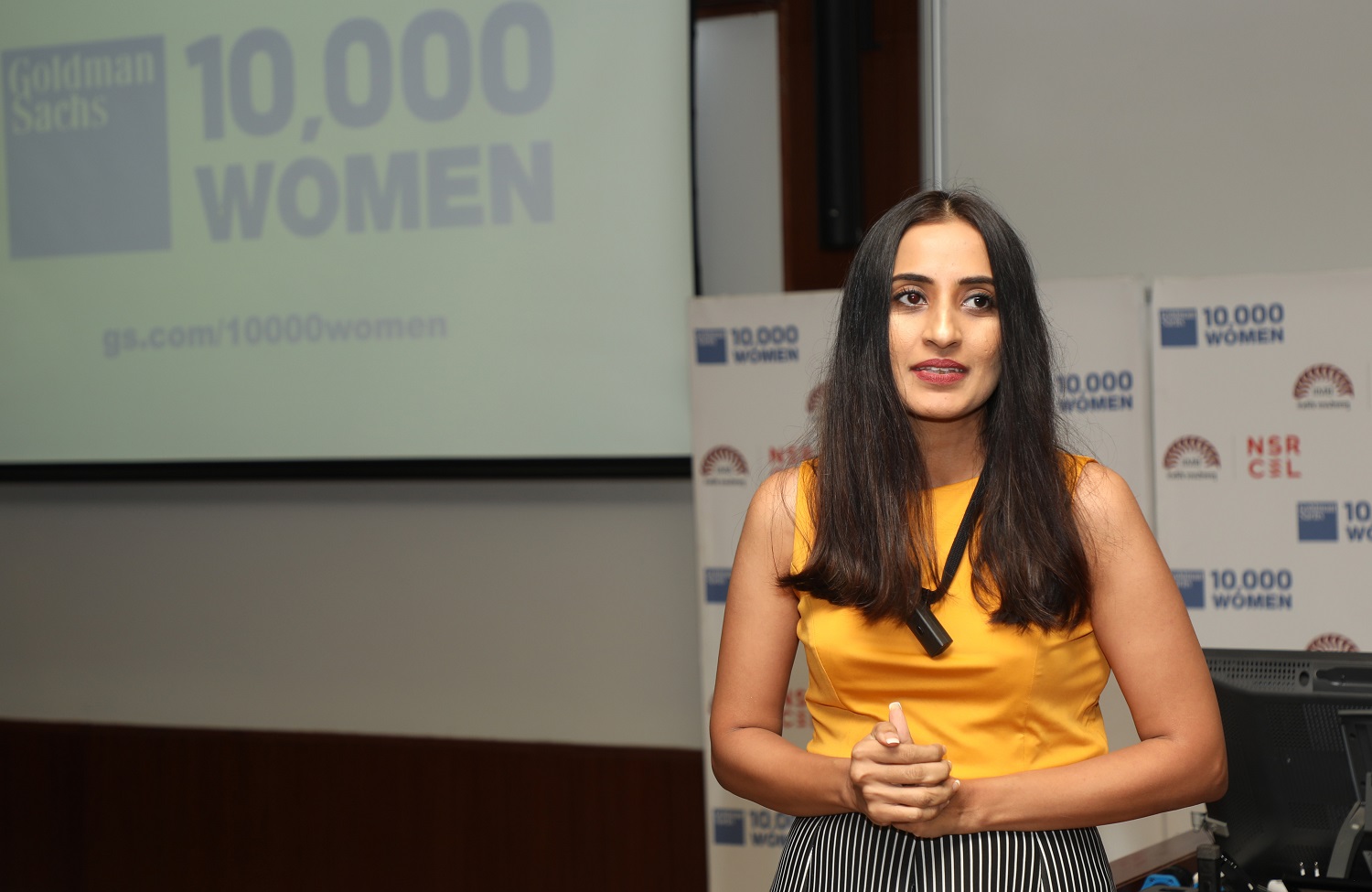 Vineeta Singh, CEO, SUGAR Cosmetics, delivers the keynote address at the valedictory ceremony.