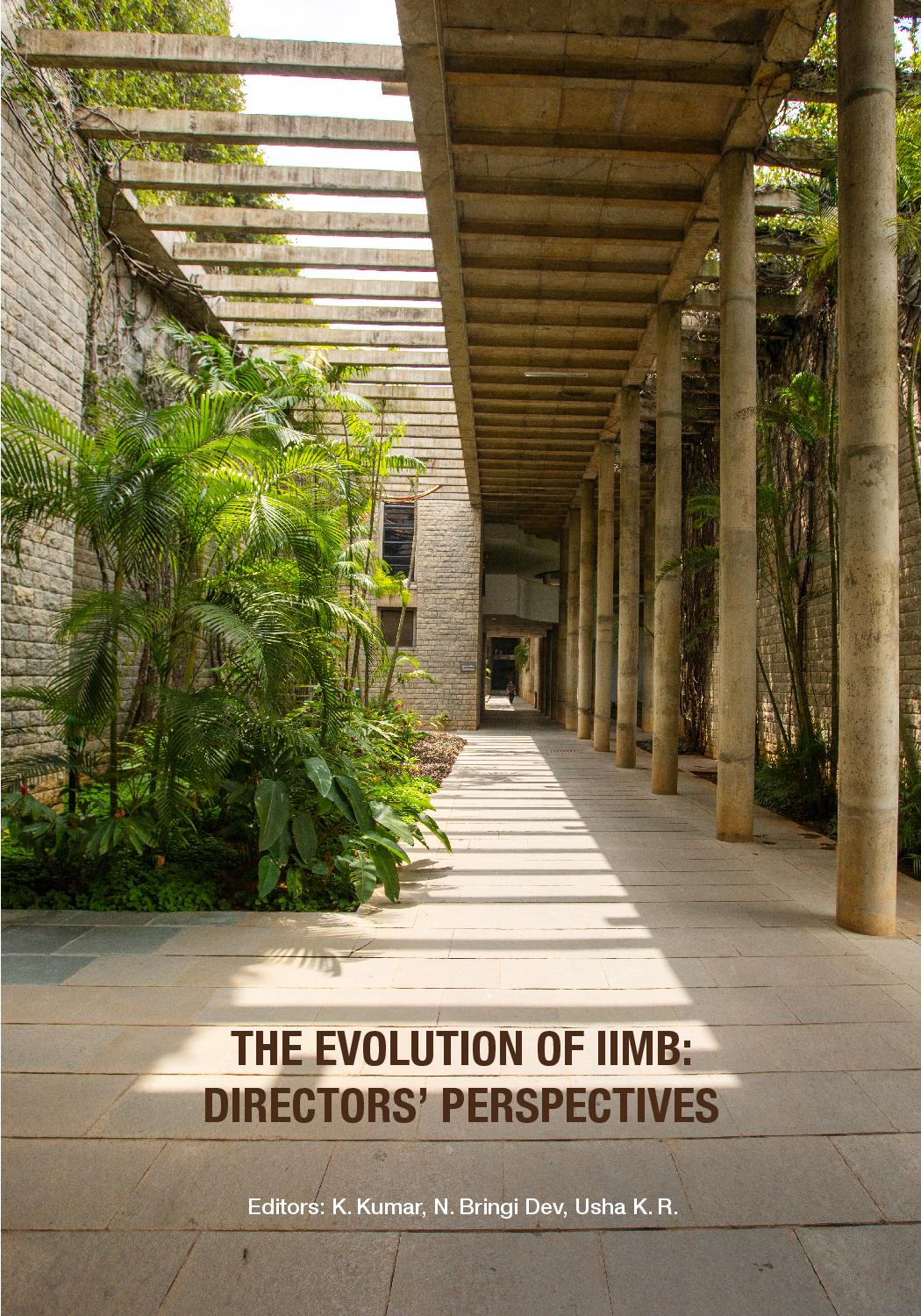 Cover Page of "The Evolution of IIMB: Directors' Perspectives"