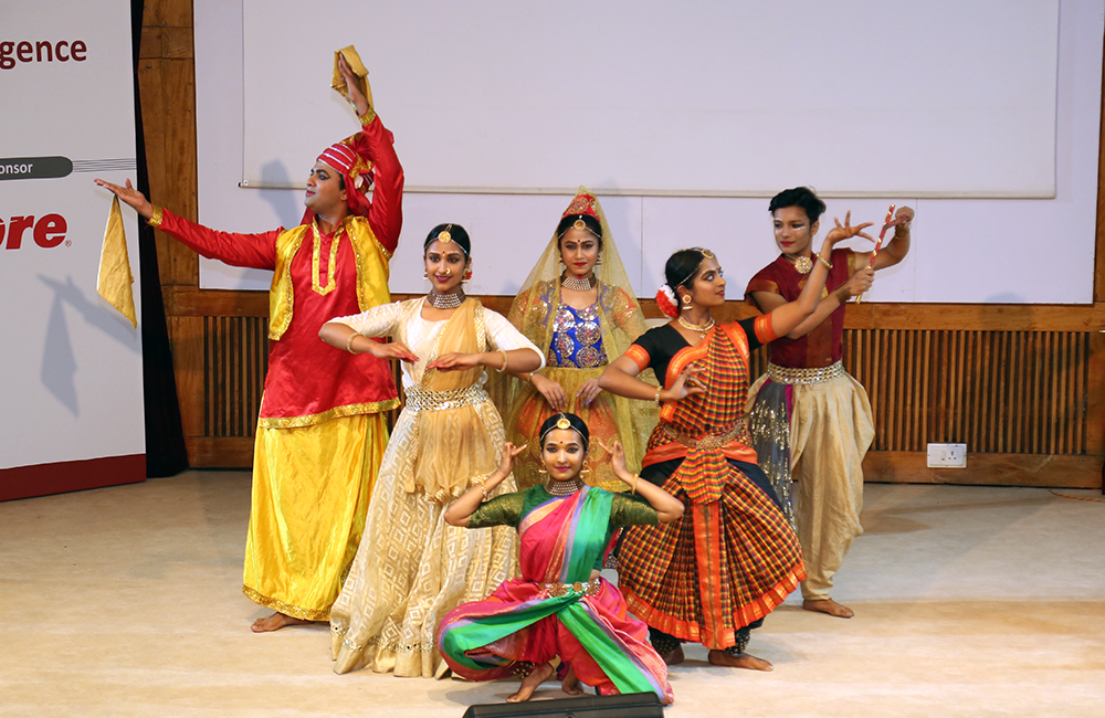Members of Ayaan Dance Company perform at the closing of the conference.