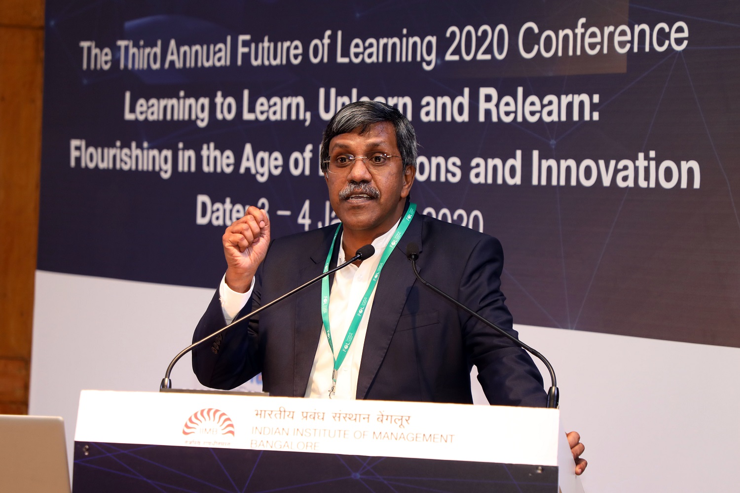 Prof. P.D. Jose, FoL 2020 Conference Co-Chair, IIM Bangalore, at the closing ceremony.