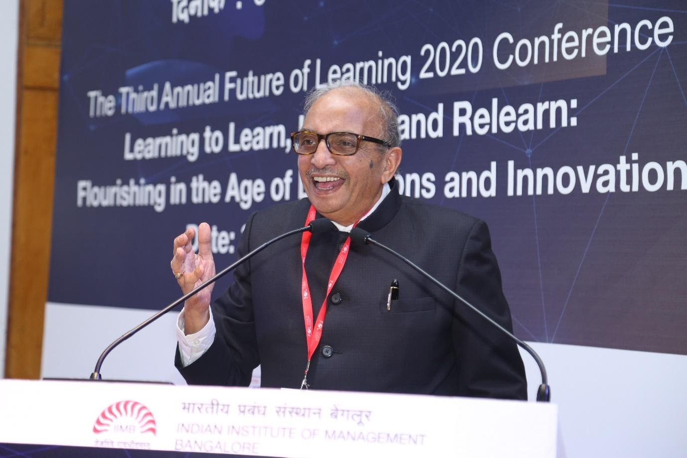 Prof. Deepak B Phatak, Conference Co-Chair, IIT-Bombay, speaks at the conference.