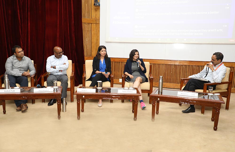 Kailash Nath, AVP - Seed, Chiratae Ventures, Atul Singhal, Founder, Scripbox, Swati Mohan, Strategic Advisor and Investor, Sairee Chahal, Founder, CEO, Sheroes, and   Anand Sri Ganesh, COO, NSRCEL, engage in a panel discussion about the start-up journey and solutions.