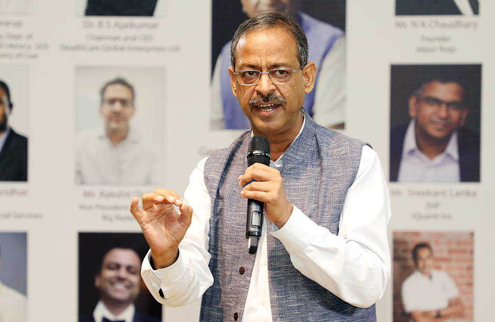 Anil Swarup, IAS, Ex-secretary, Department of School Education and Literacy and Ministry of Coal, addresses the gathering.