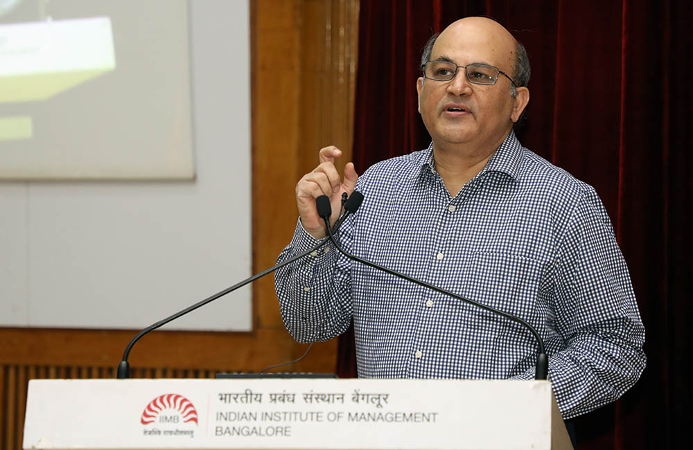 Prof. Rishikesha T Krishnan, Director, IIMB, addresses the participants.